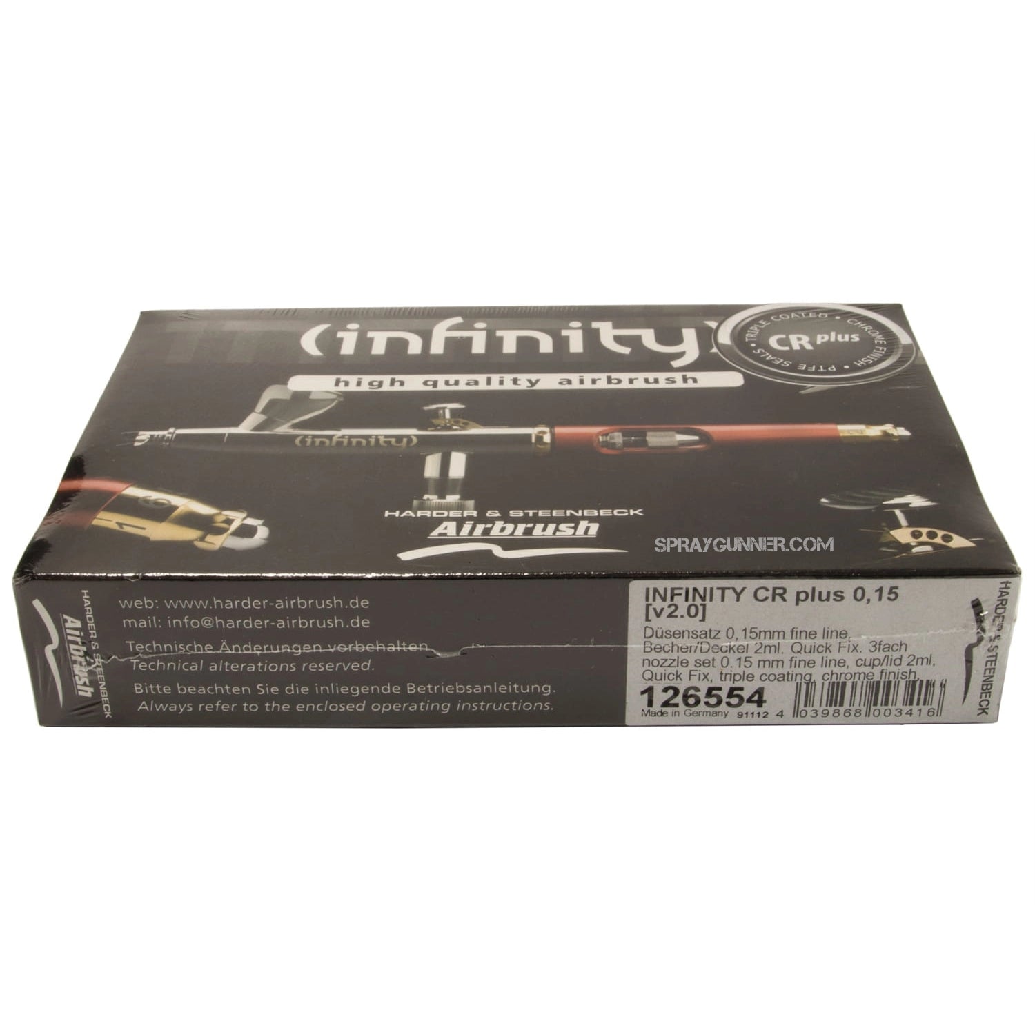Harder & Steenbeck airbrush INFINITY CR Plus (0.15, 0.2 or 0.4mm) - SprayGunner