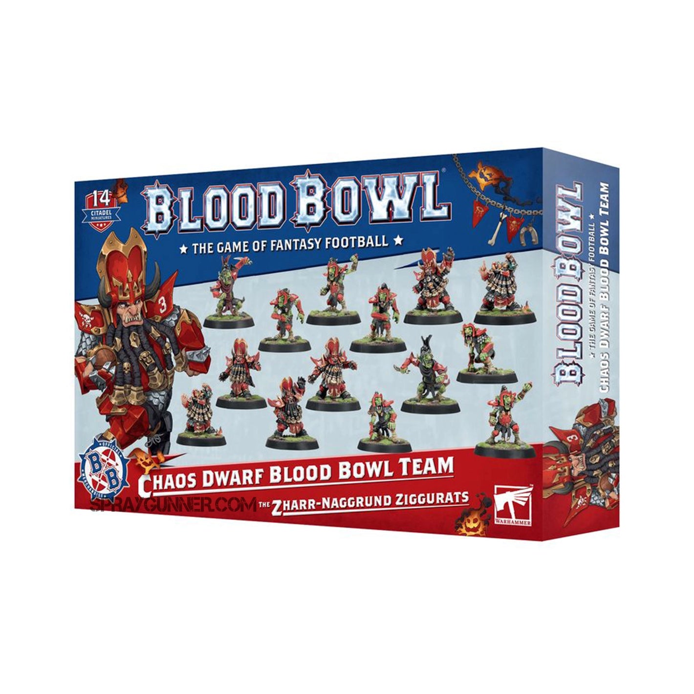 Games Workshop Citadel: Chaos Dwarf Blood Bowl Team: The Zharr-Naggrund Ziggurats - SprayGunner