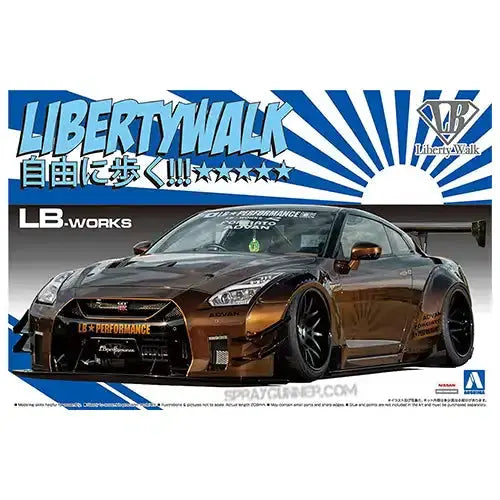 1/24 Nissan R35 GT-R Type 2 V1. - LB Works N 12 Model Kit Aoshima Models