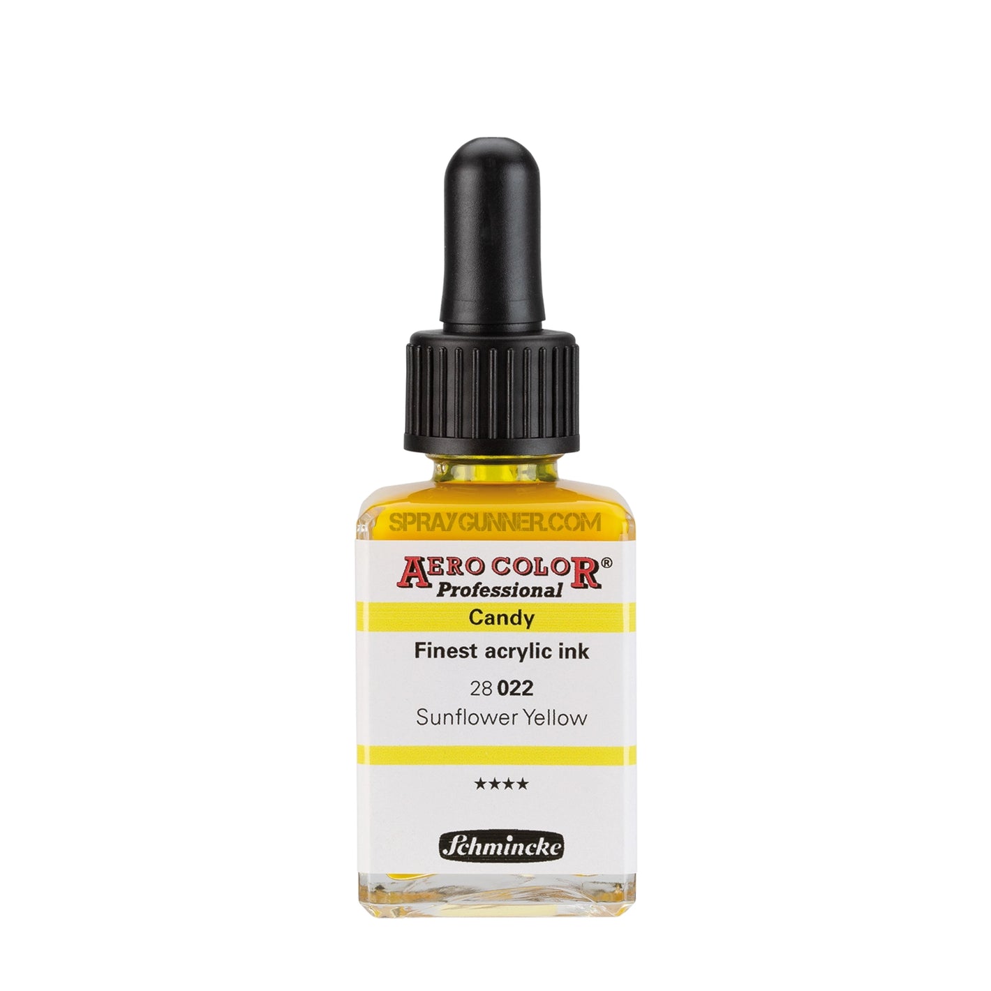 Schmincke AERO COLOR Professional Acrylic Ink Candy Color: Sunflower Yellow 28 ml - SprayGunner