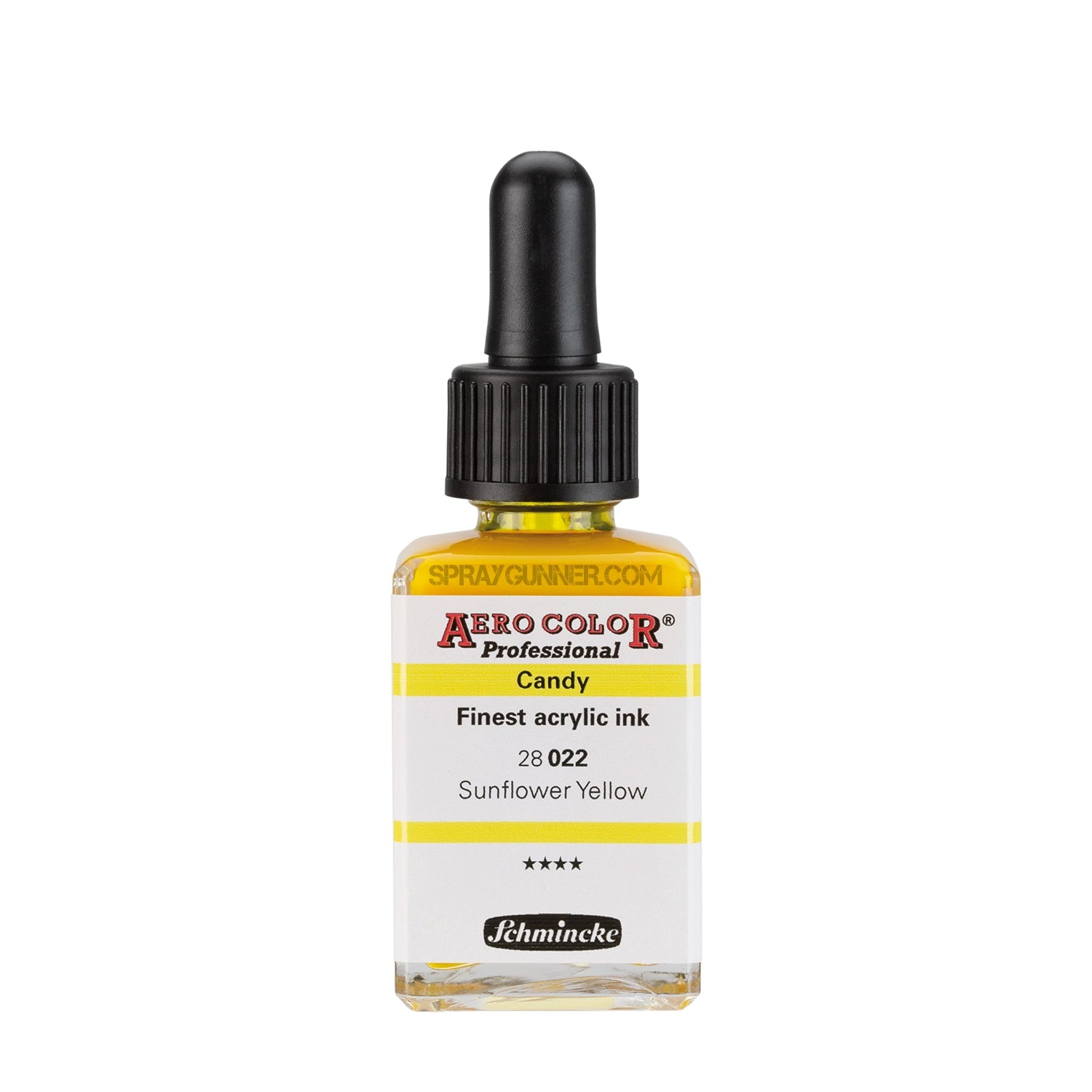 Schmincke AERO COLOR Professional Acrylic Ink Candy Color: Sunflower Yellow 28 ml - SprayGunner