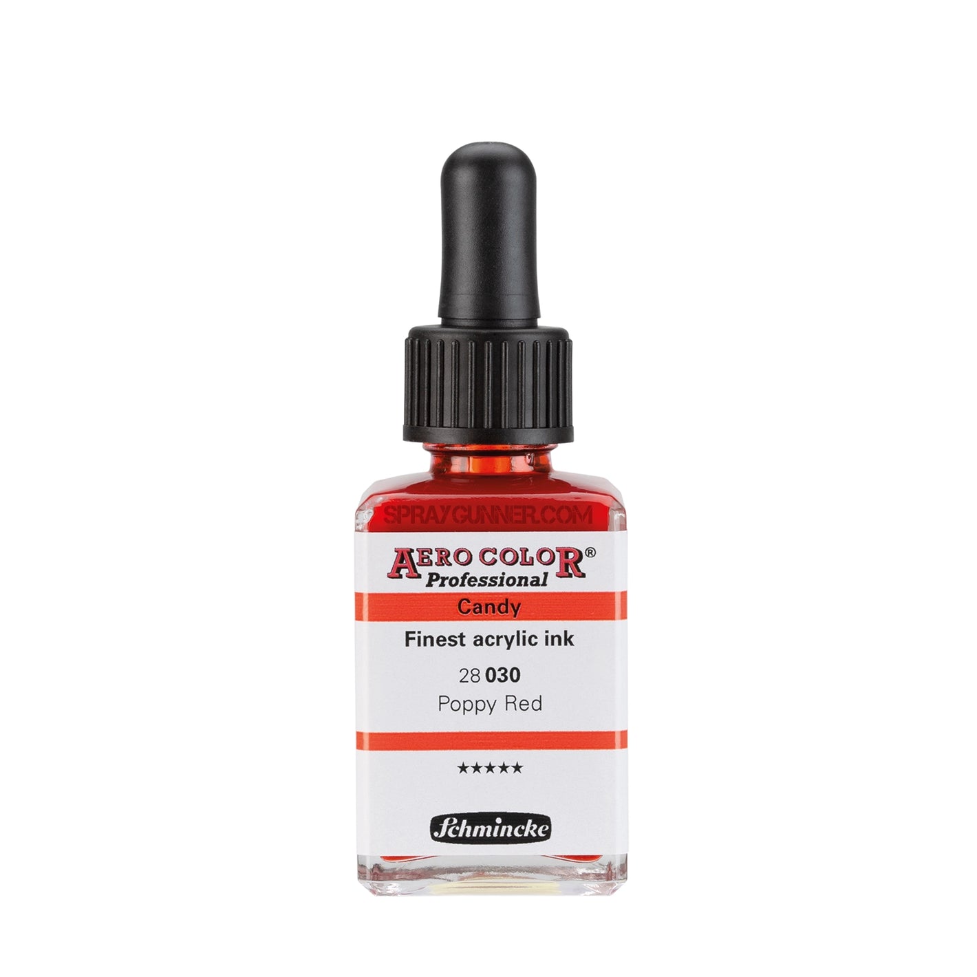 Schmincke AERO COLOR Professional Acrylic Ink Candy Color: Poppy Red 28 ml - SprayGunner