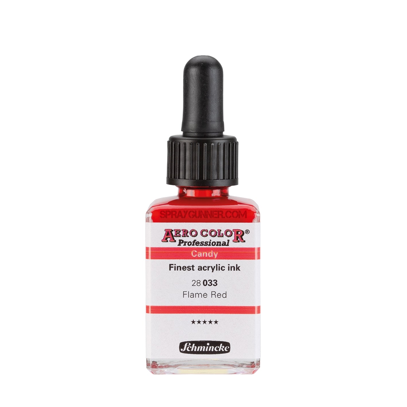 Schmincke AERO COLOR Professional Acrylic Ink Candy Color: Flame Red 28 ml - SprayGunner