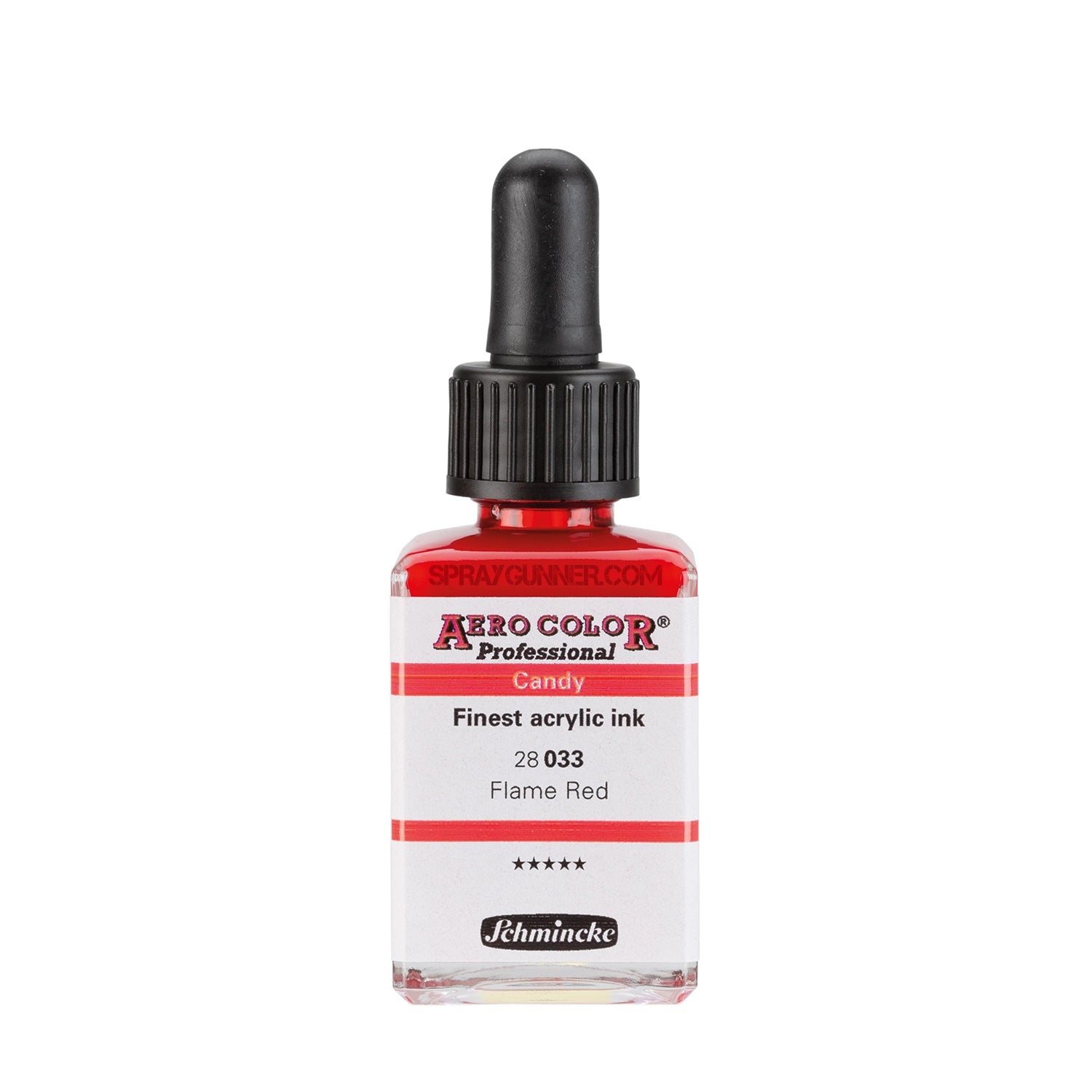 Schmincke AERO COLOR Professional Acrylic Ink Candy Color: Flame Red 28 ml - SprayGunner