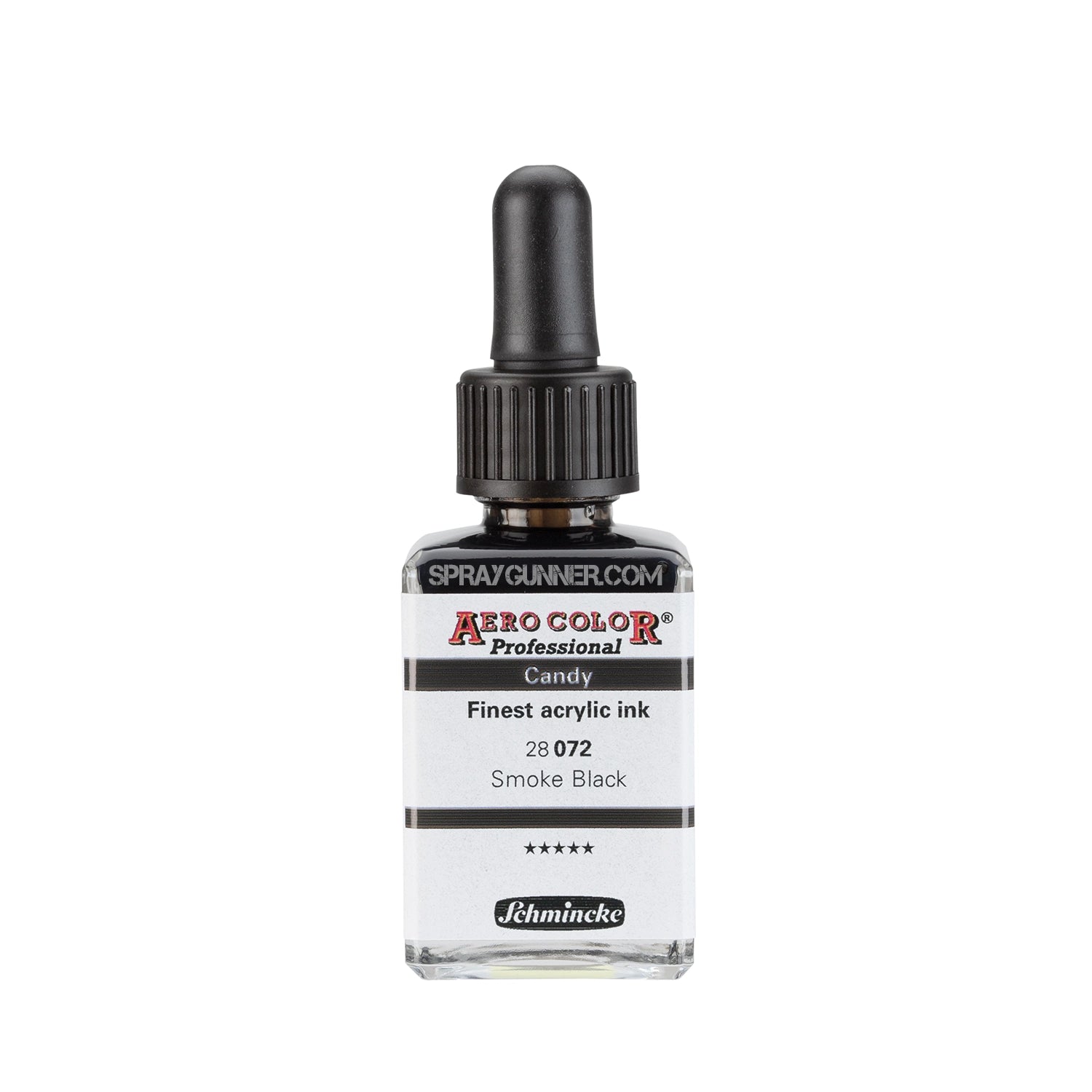 Schmincke AERO COLOR Professional Acrylic Ink Candy Color: Smoke Black 28 ml - SprayGunner