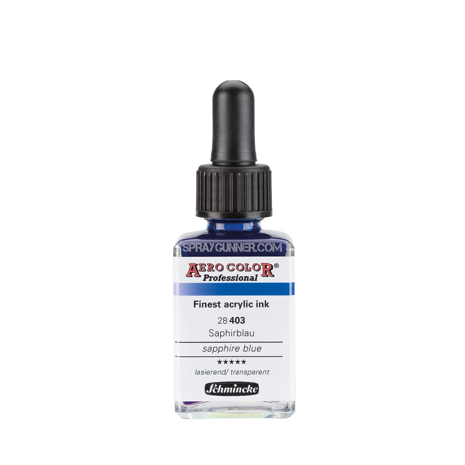 Schmincke AERO COLOR Professional Acrylic Ink: Sapphire Blue 28 ml - SprayGunner