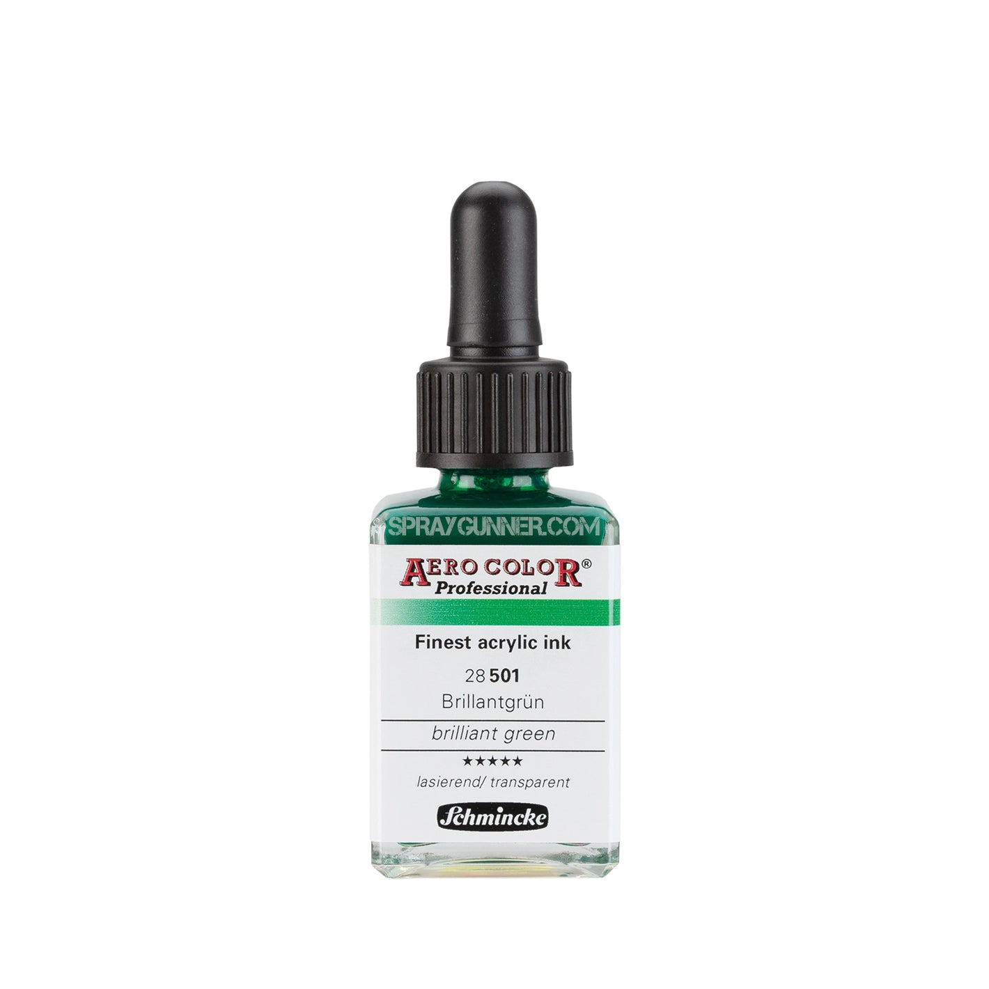 Schmincke AERO COLOR Professional Acrylic Ink: Brilliant Green 28 ml - SprayGunner