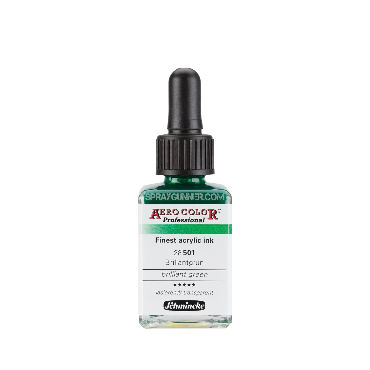 Schmincke AERO COLOR Professional Acrylic Ink: Brilliant Green 28 ml - SprayGunner