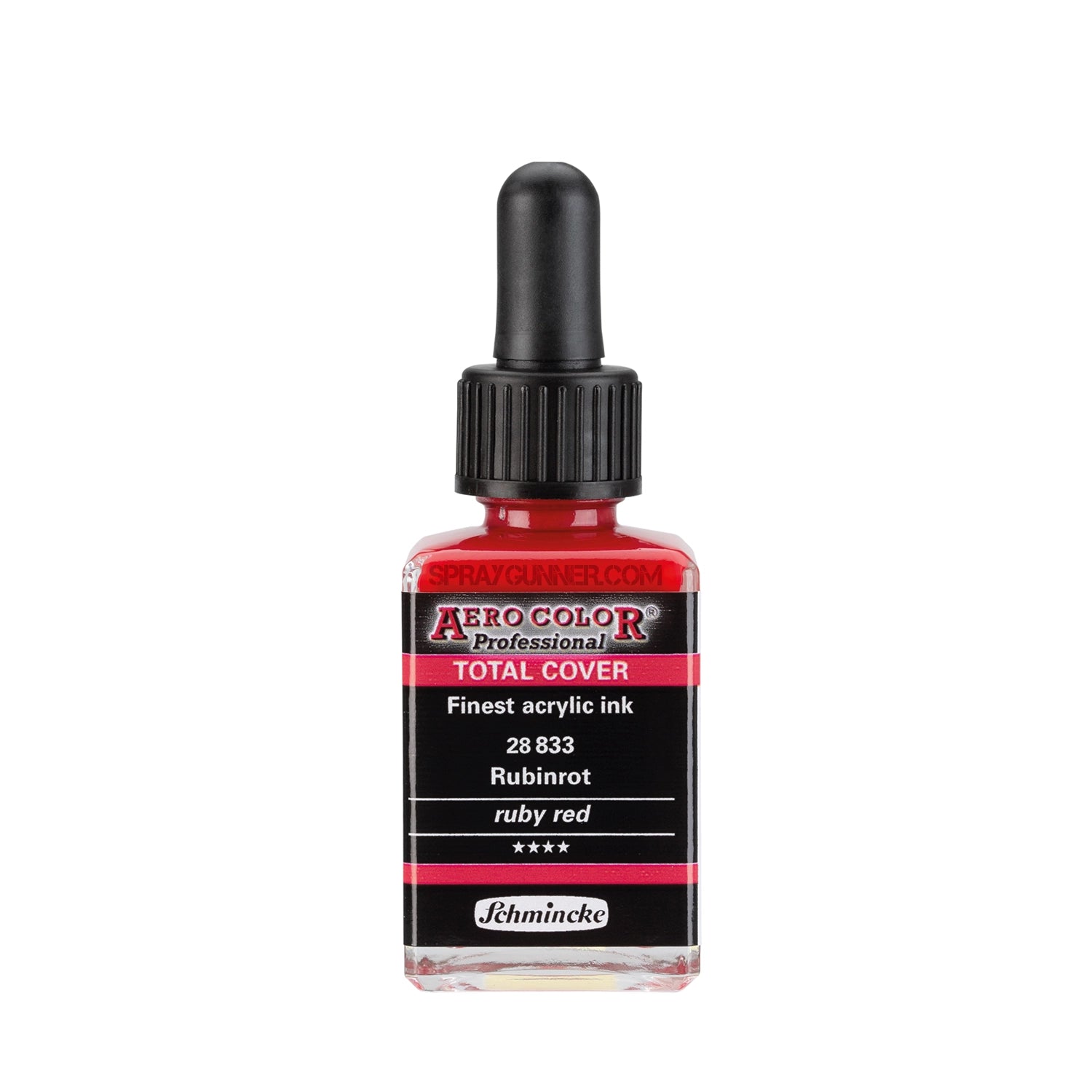Schmincke AERO COLOR Professional Acrylic Ink Total Cover: Ruby Red 28 ml - SprayGunner