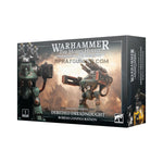 Warhammer Horus Heresy: Legiones Astartes Deredeo Dreadnought Boreas scale model kit box featuring detailed artwork of the mech in battle.