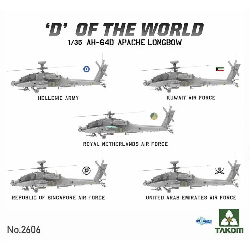 1/35 D" Of the World AH-64D Attack Helicopter (Limited Edition) Model Kit - SprayGunner