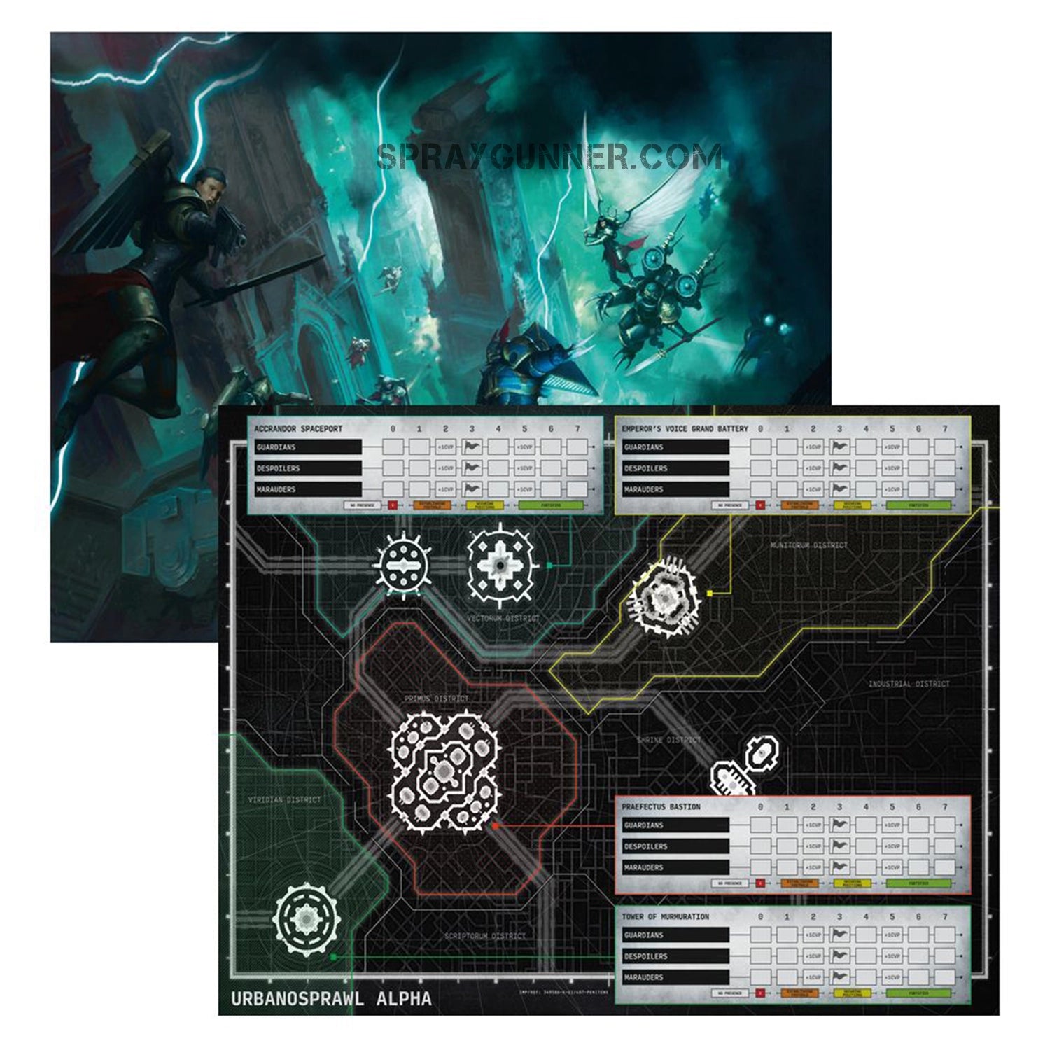 Campaign book for Warhammer 40K Crusade: Nachmund Gauntlet with new quests, mythology, and guidelines for story-driven combat in the Nachmund sector.