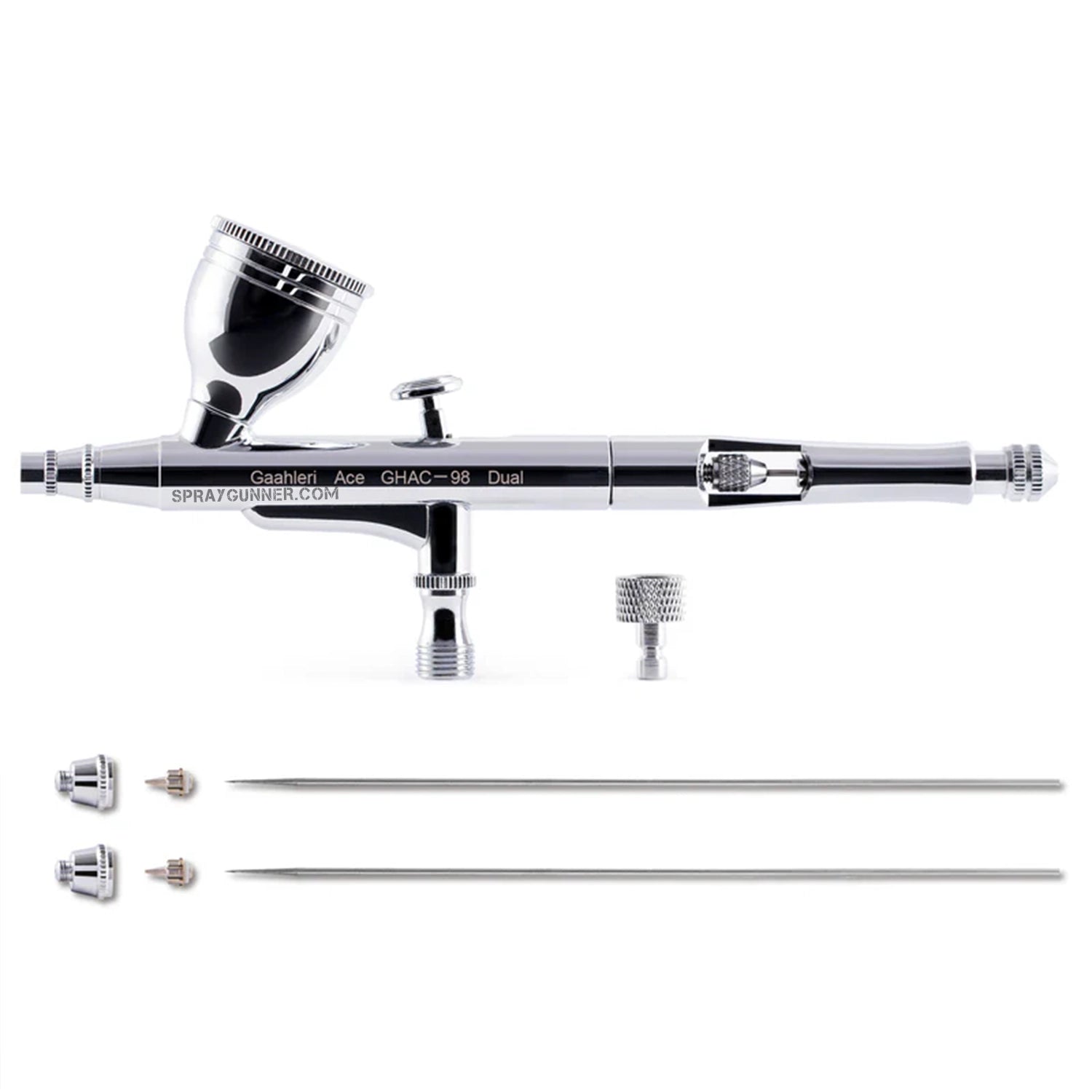The GAAHLERI GHAC-98D Ace Series Airbrush boasts precise control, smooth airflow, and ergonomic design for intricate painting applications.