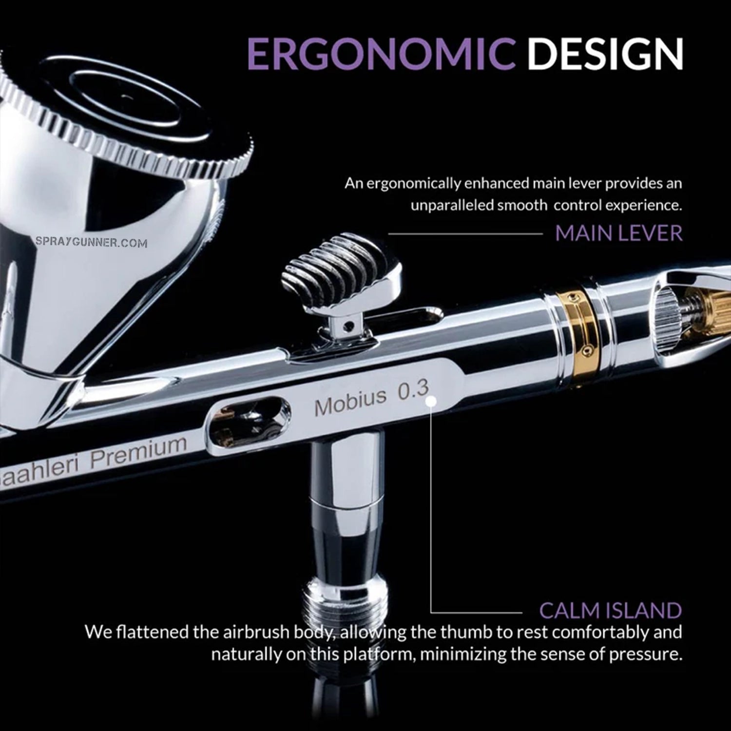 GAAHLERI Premium Series GHPM-Mobius 0.3mm Airbrush - SprayGunner