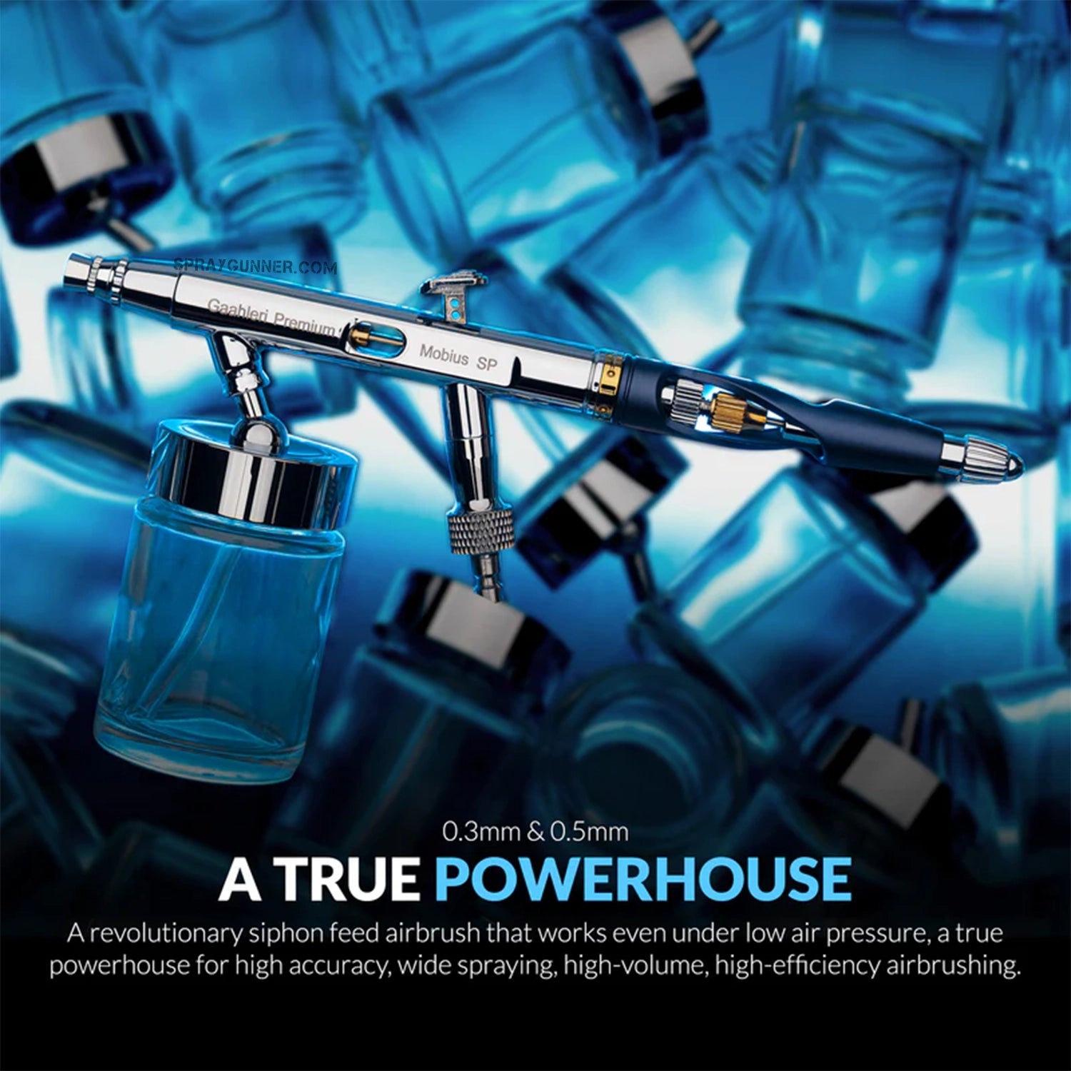 GAAHLERI Premium Series GHPM-Mobius SP 0.3 & 0.5 mm Airbrush - SprayGunner