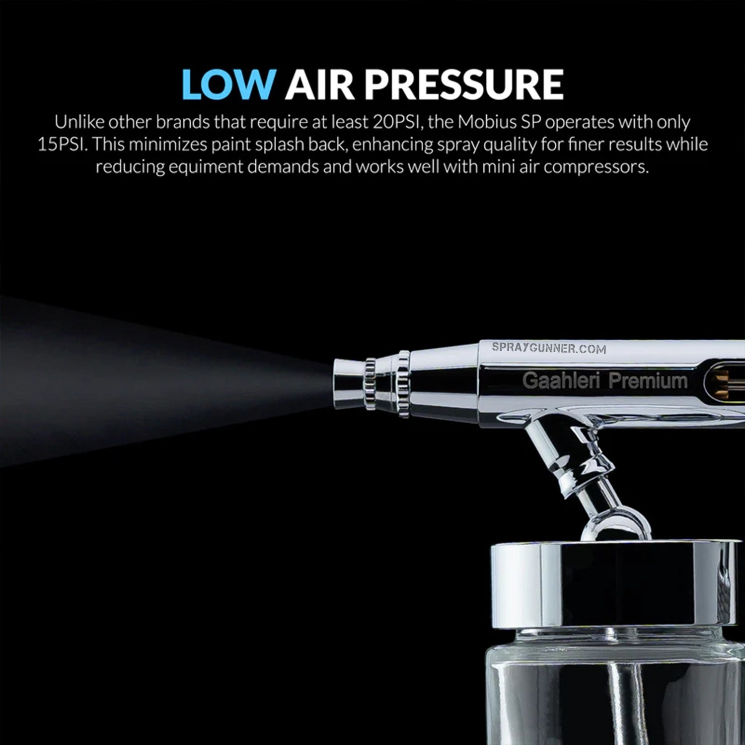GAAHLERI Premium Series GHPM-Mobius SP 0.3 & 0.5 mm Airbrush - SprayGunner