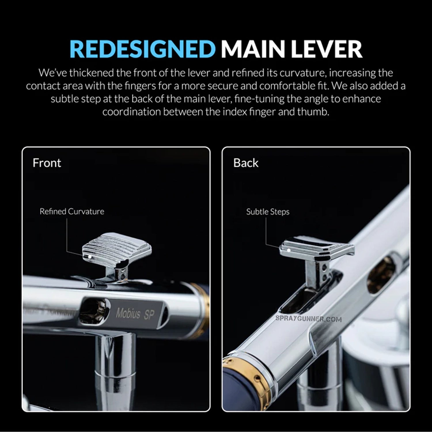 GAAHLERI Premium Series GHPM-Mobius SP 0.3 & 0.5 mm Airbrush - SprayGunner