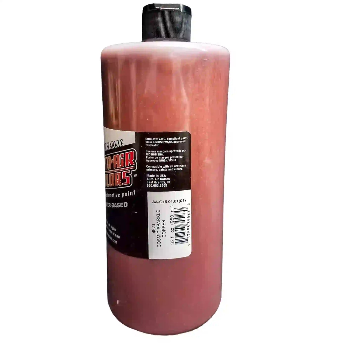 Createx Cosmic Sparkle Red Paint 32 oz bottle with shimmering metallic finish, ideal for auto detailing and airbrush projects. Limited stock available.