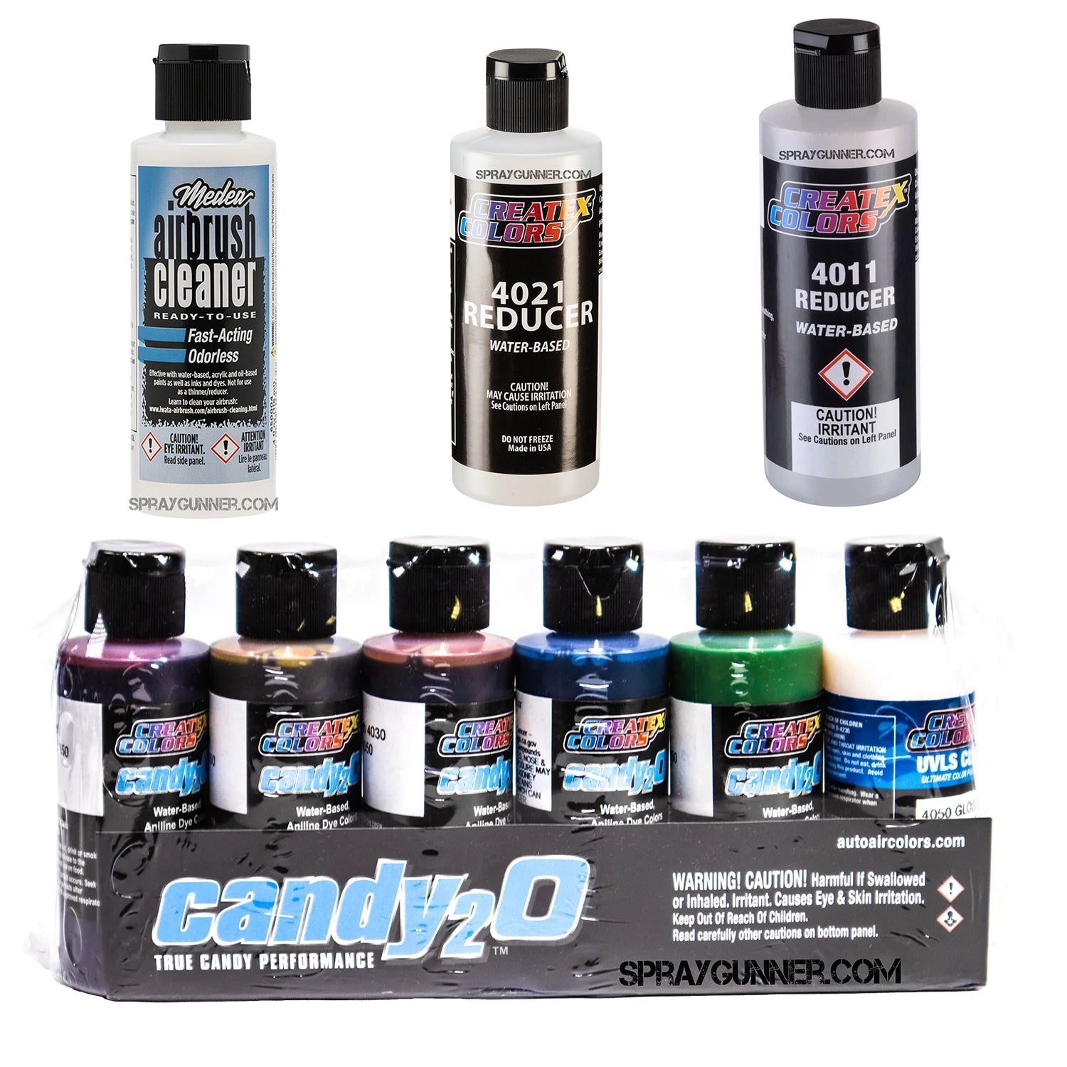 Createx Colors candy2o Primary Set - SprayGunner
