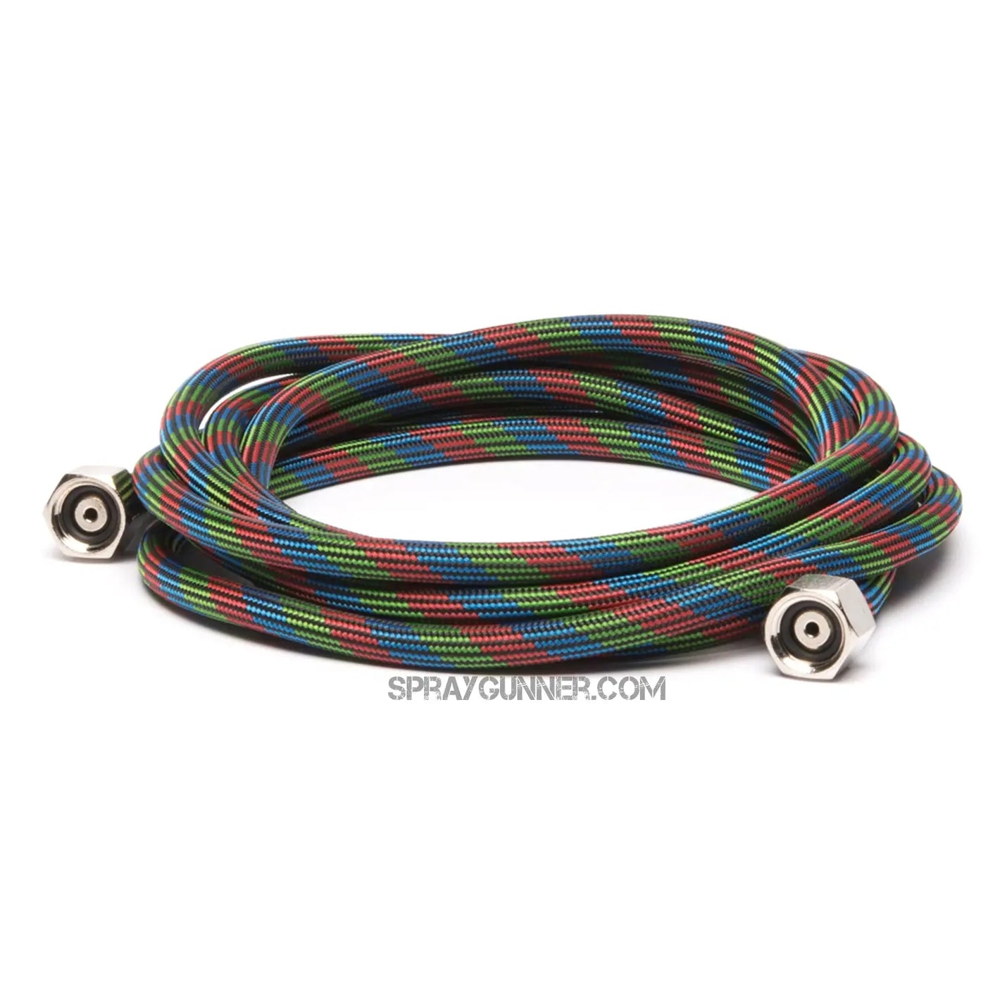 Iwata 10' Braided Nylon Air Hose with Two 1/4" Fittings Iwata