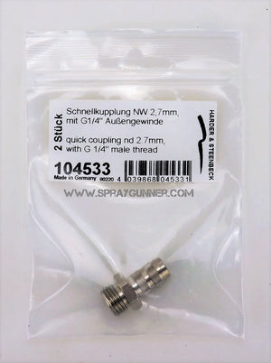 Harder & Steenbeck Quick Coupling nd 2.7mm with G 1/4" Male Thread Harder & Steenbeck