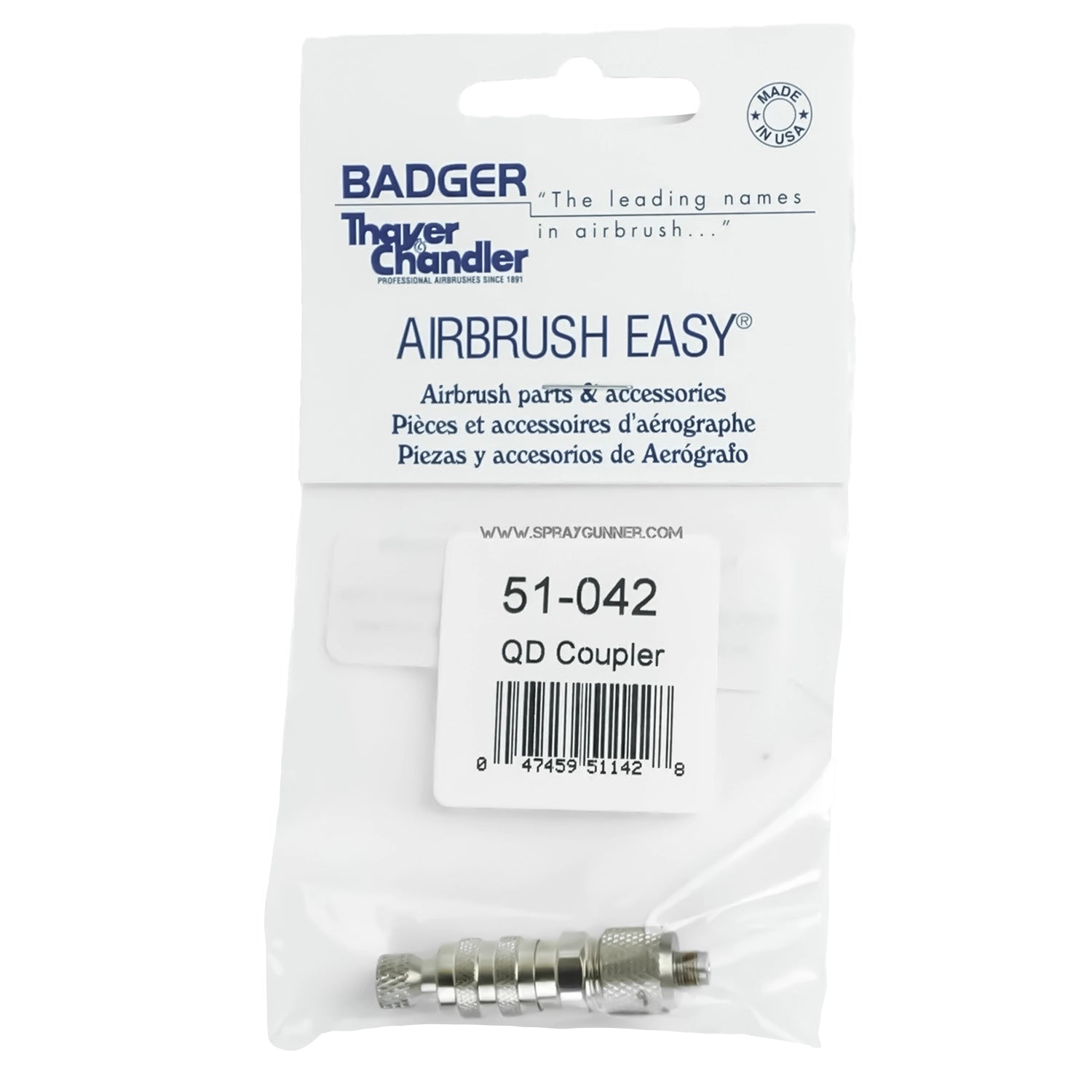 Badger airbrush quick coupling  with adapter - SprayGunner