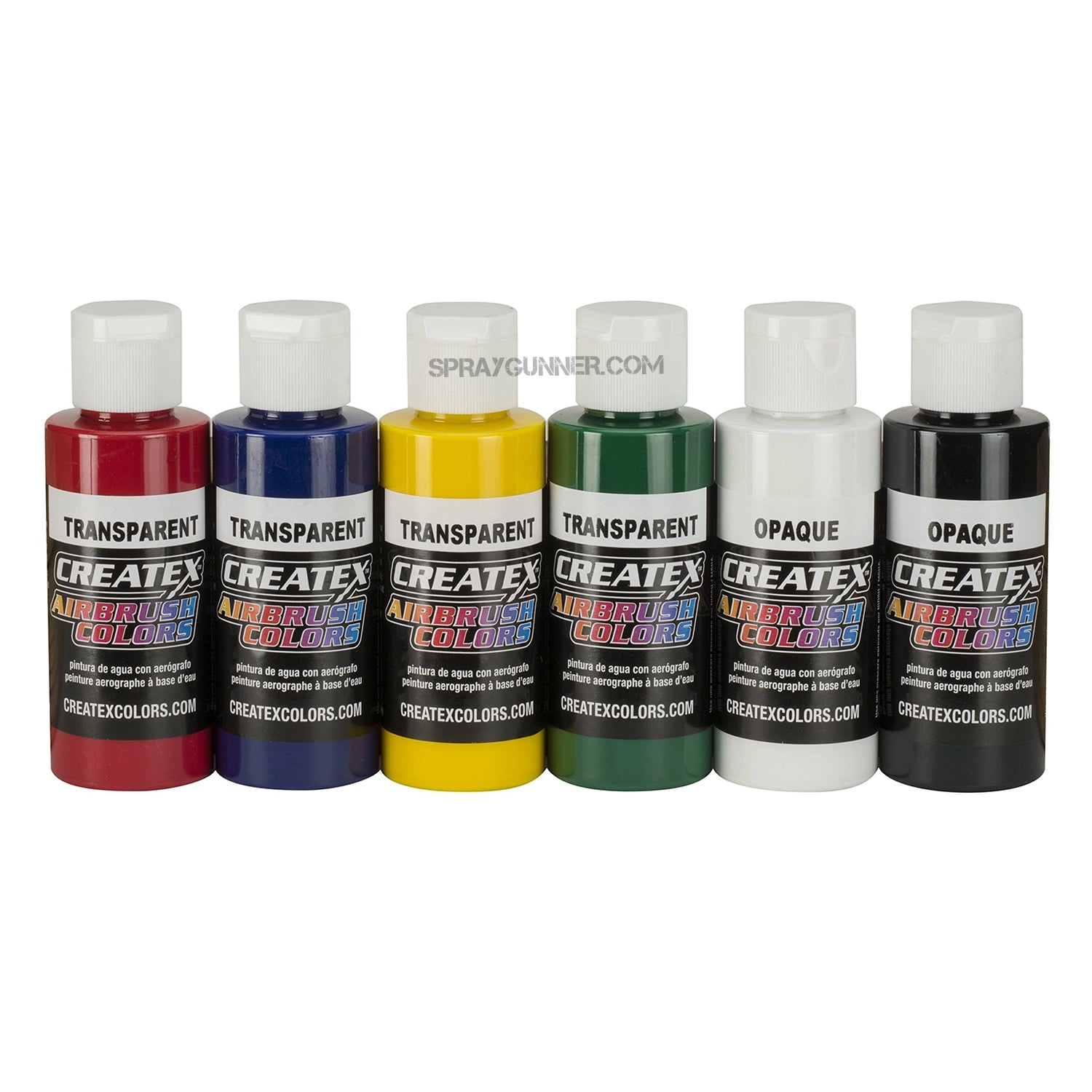 Primary Createx Airbrush Colors Set - SprayGunner