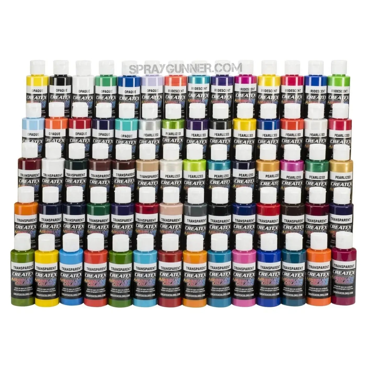 Createx Airbrush Colors AB Full Range 2oz Paint Set (70 ct) - SprayGunner
