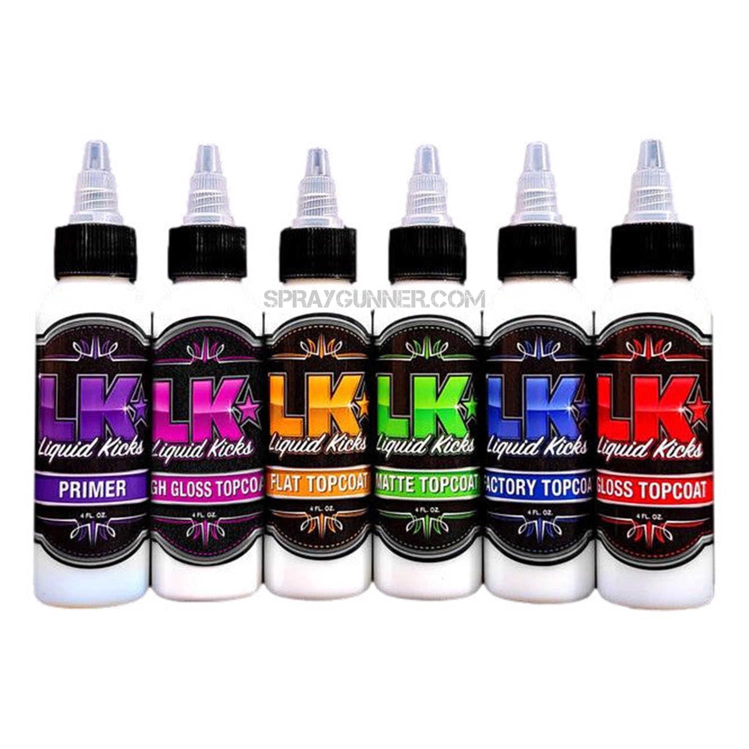 Liquid Kicks LK SHOES 6 Pack Leather top coat Sealer Starter Pack - SprayGunner