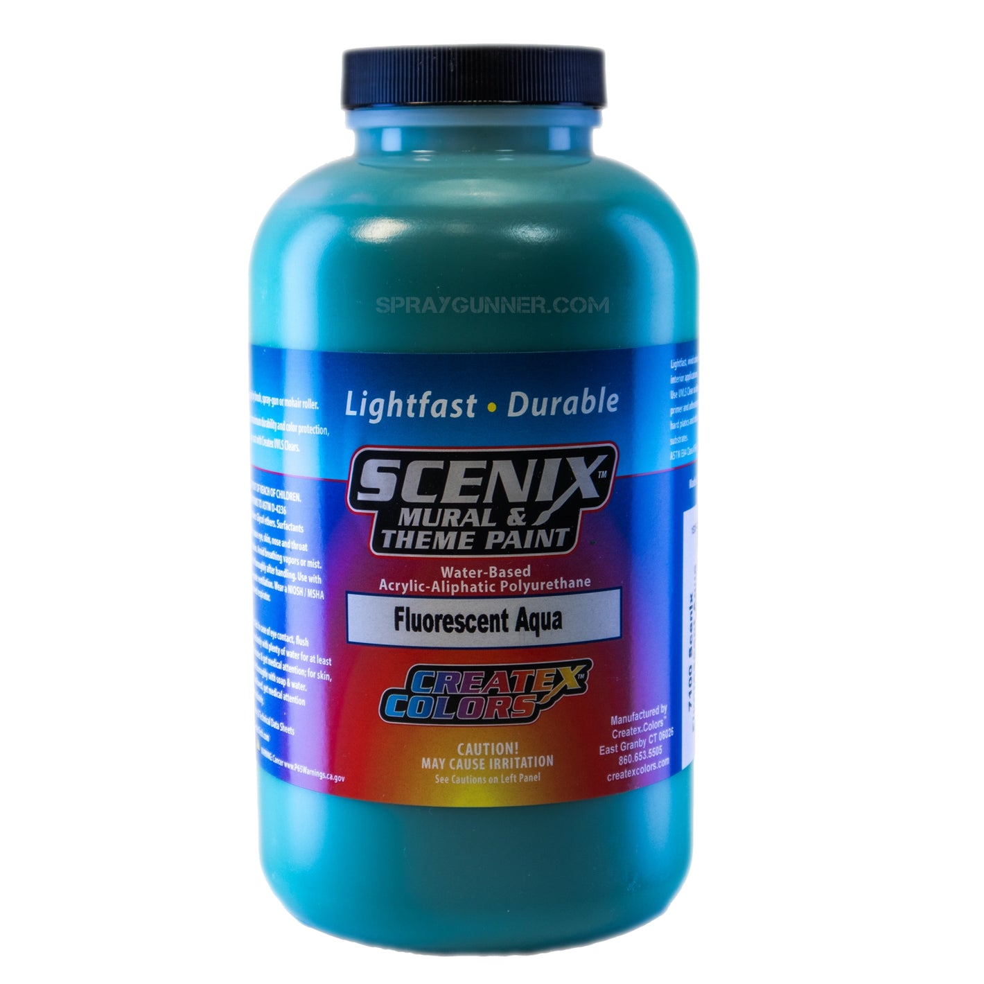 Scenix Mural & Theme Paint - Fluorescent Aqua (32 oz) - SprayGunner