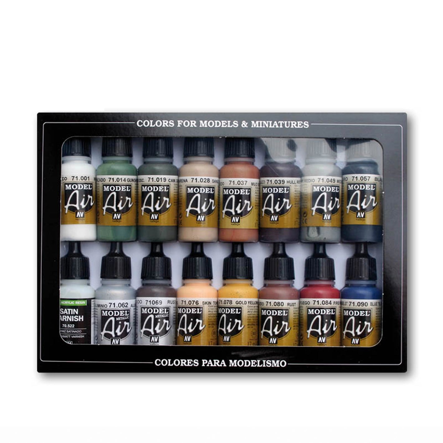 Vallejo Model Air Set: Railway Colors (Europe) Paint Set (16ct)