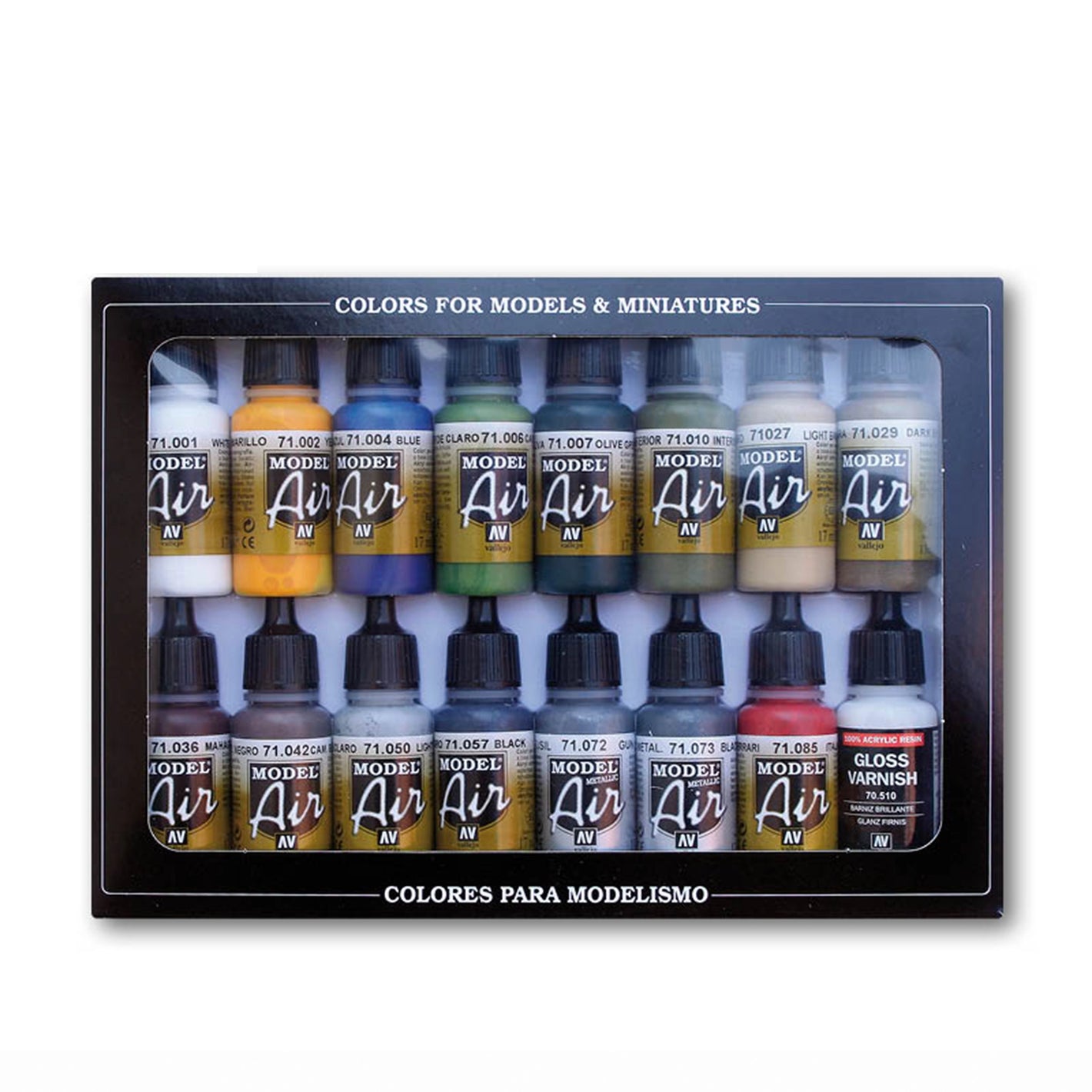 Vallejo Model Air Set: Building Colors Paint Set (16ct)