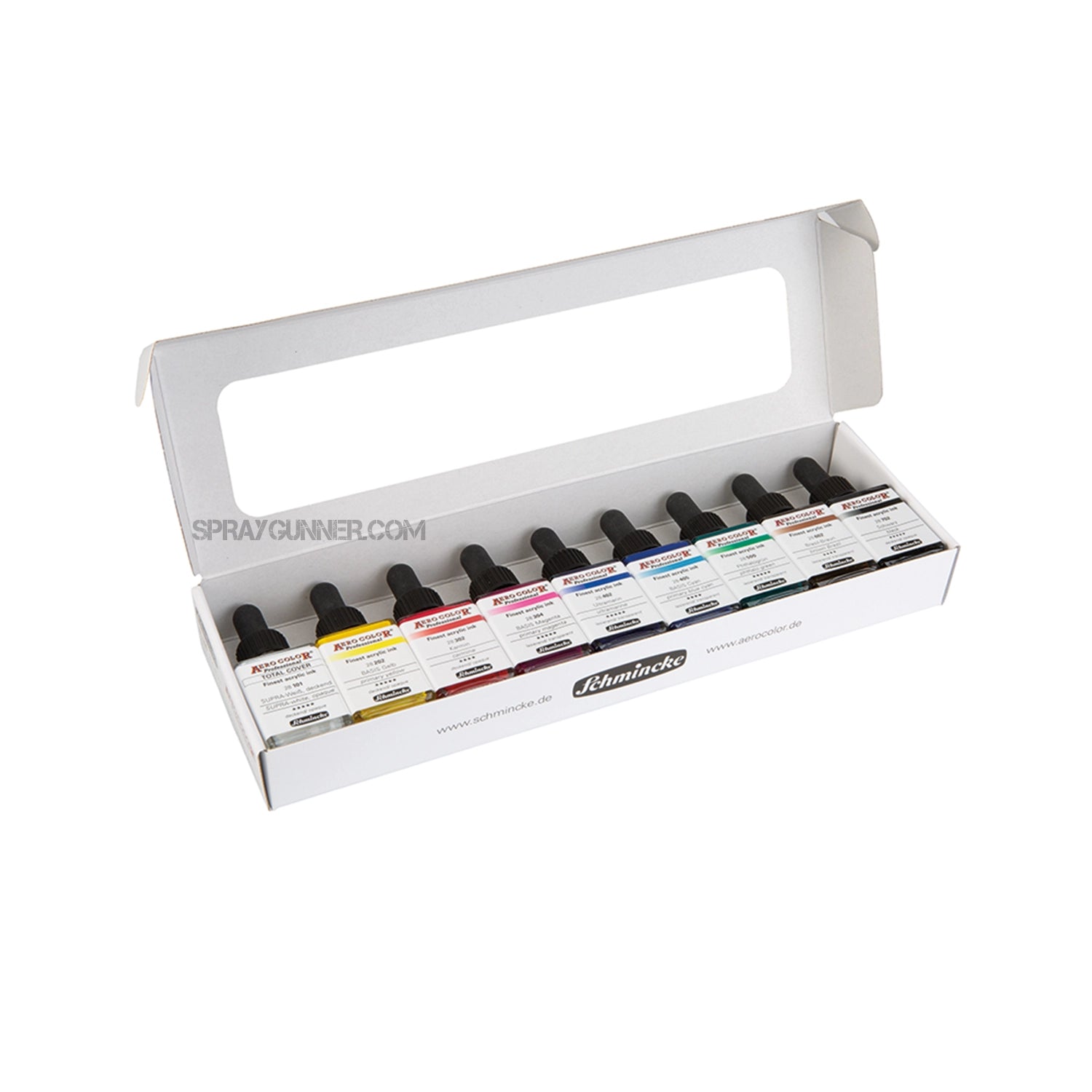 Schmincke AERO COLOR Professional Acrylic Ink: Cardboard set, Basic - SprayGunner
