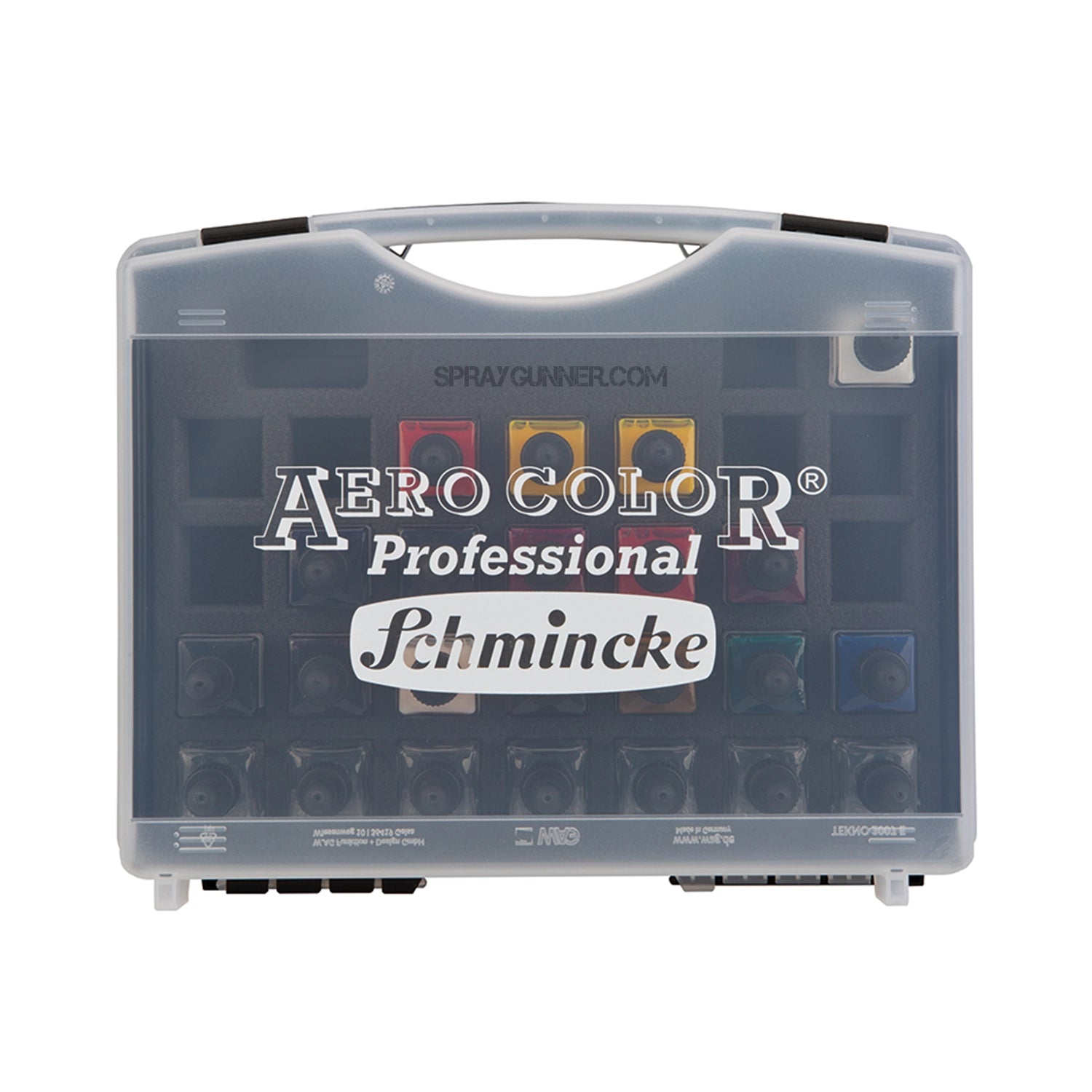 Schmincke AERO COLOR Professional Acrylic Ink: Plastic case, 16 x 28 Paint Set - SprayGunner