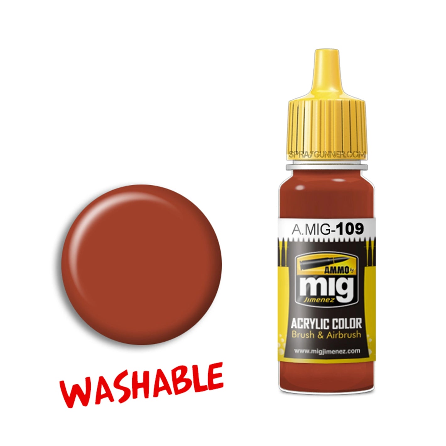 AMMO by MIG Washable Acrylic - Rust - SprayGunner