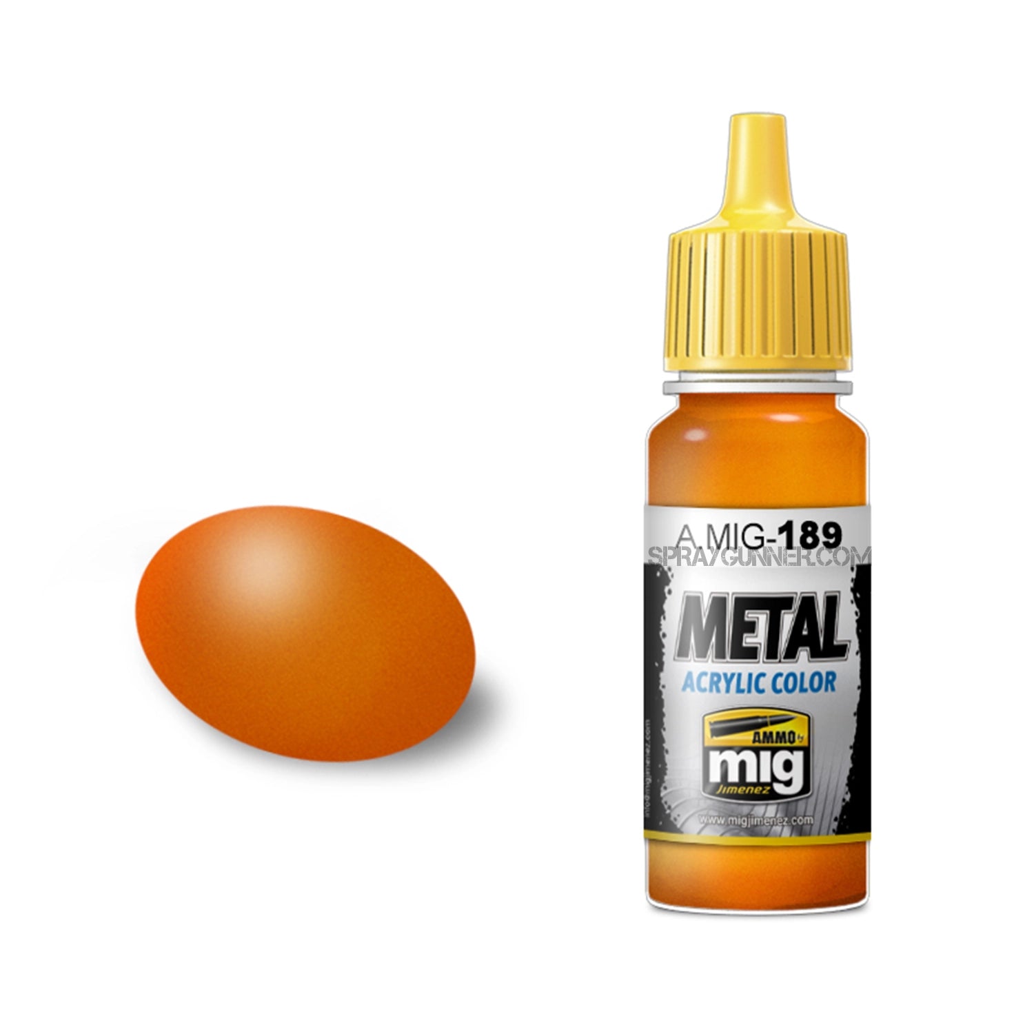 AMMO by MIG Metal Acrylic - Metallic Orange - SprayGunner