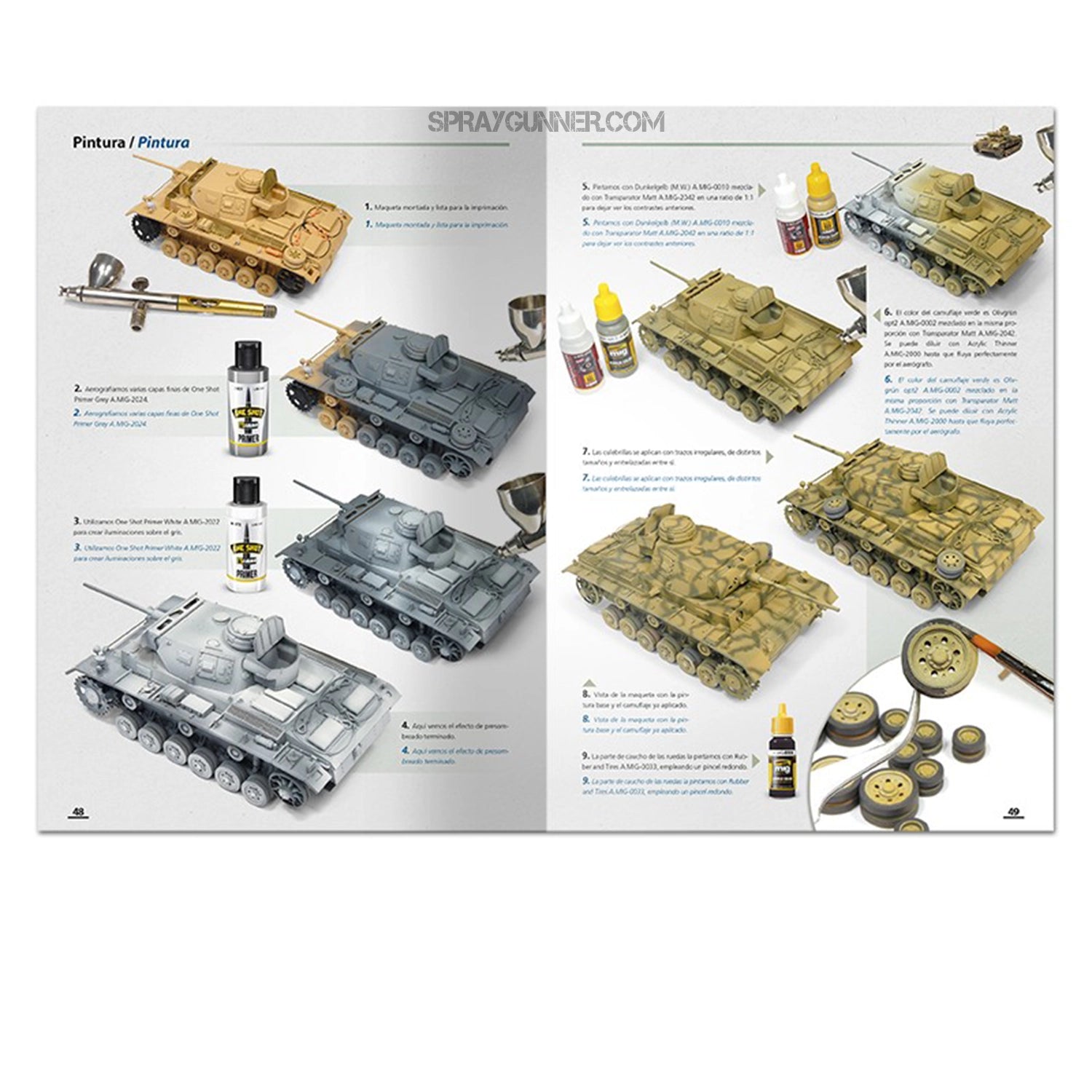 Ammo by MIG Publications How to Paint Mid WWII German Tanks (FEB 1943 - SEP 1944) (Bilingual) - SprayGunner