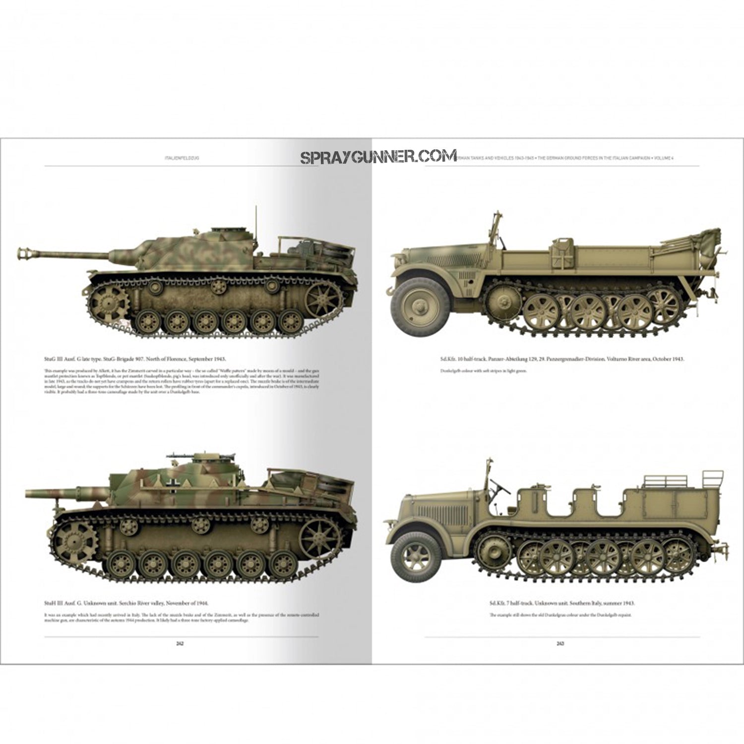 German tanks and vehicles from 1943 to 1945 are covered in the book AMMO by MIG Publications ITALIENFELDZUG. Scale modelers' military reference in Spanish.