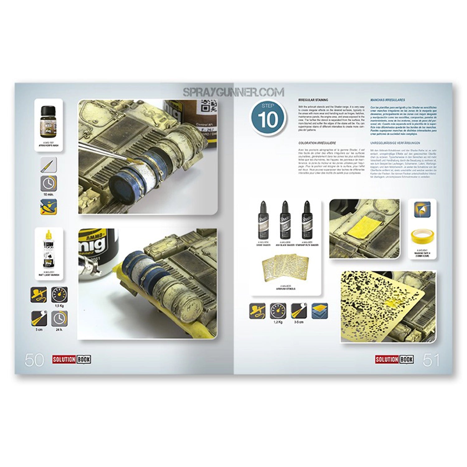 Ammo by MIG Publications SOLUTION BOOK 13 - How to Use Shaders (English, Castellano, Français, Deutsch) - SprayGunner