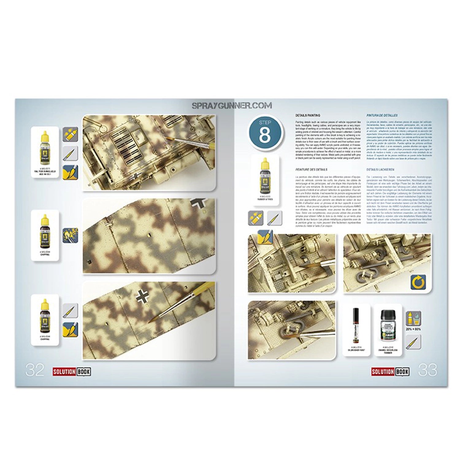 AMMO by MIG How to Paint WWII German Mid-War Vehicles SOLUTION BOOK 21 (Multilingual Book) - SprayGunner