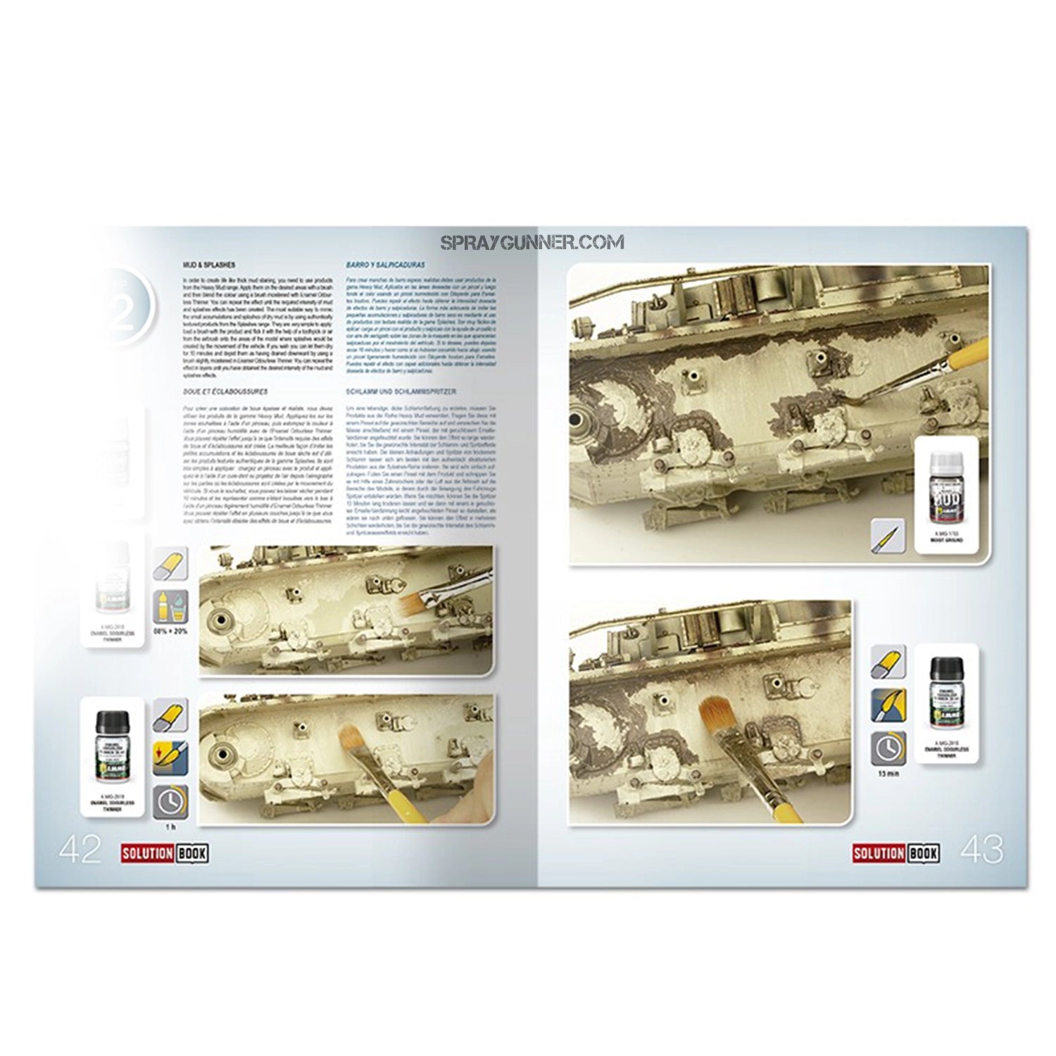 AMMO by MIG How to Paint WWII German Mid-War Vehicles SOLUTION BOOK 21 (Multilingual Book) - SprayGunner