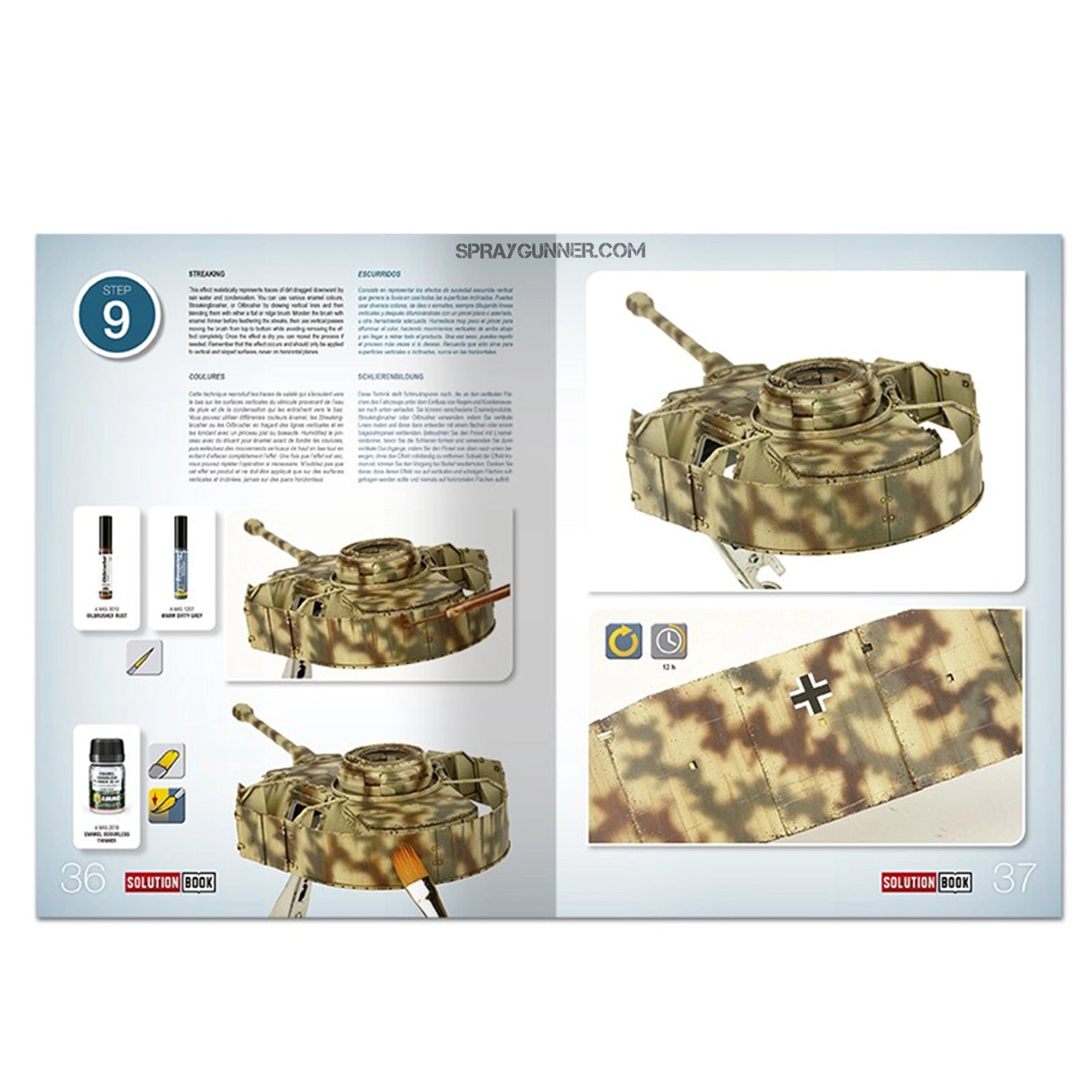 AMMO by MIG How to Paint WWII German Mid-War Vehicles SOLUTION BOOK 21 (Multilingual Book) - SprayGunner