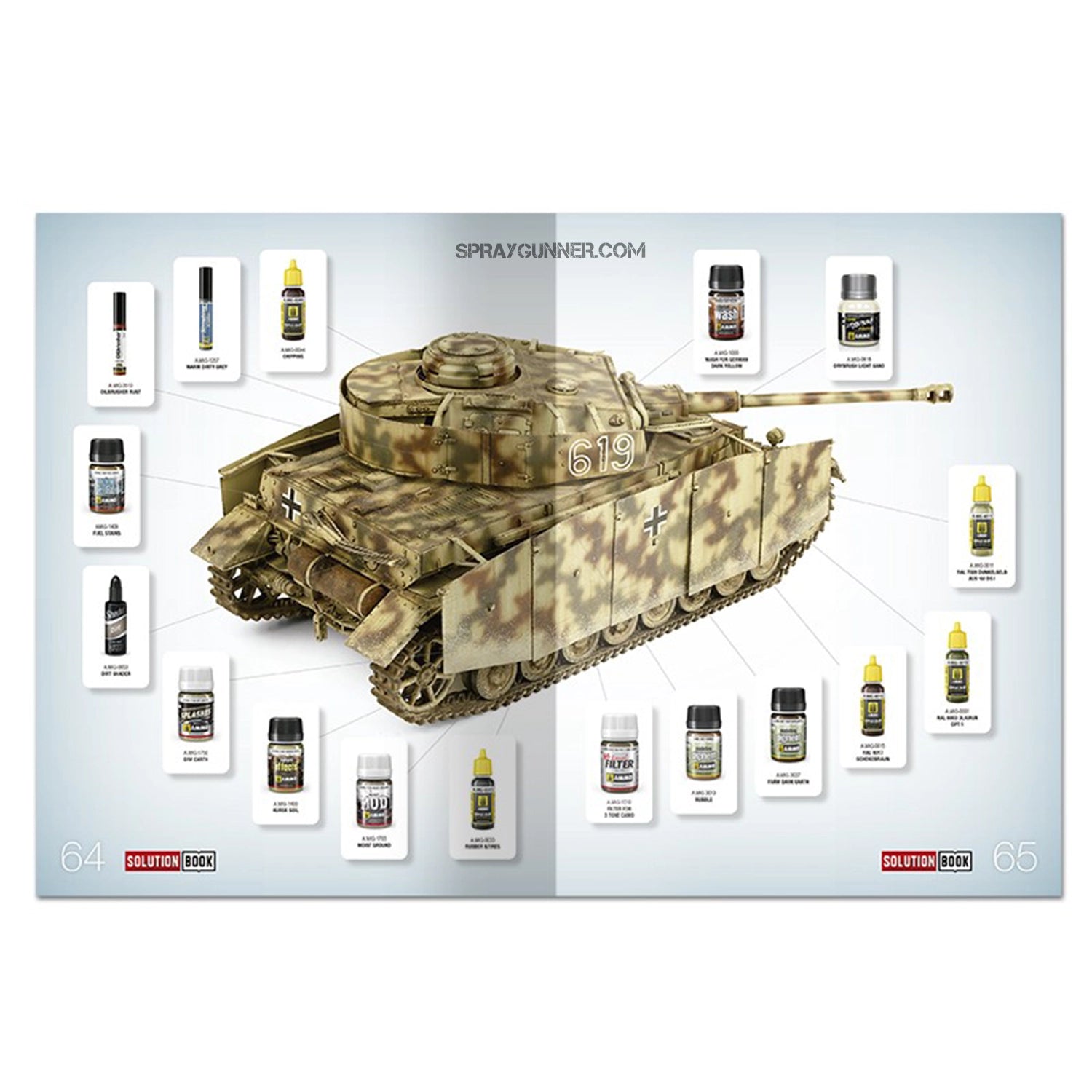 AMMO by MIG How to Paint WWII German Mid-War Vehicles SOLUTION BOOK 21 (Multilingual Book) - SprayGunner
