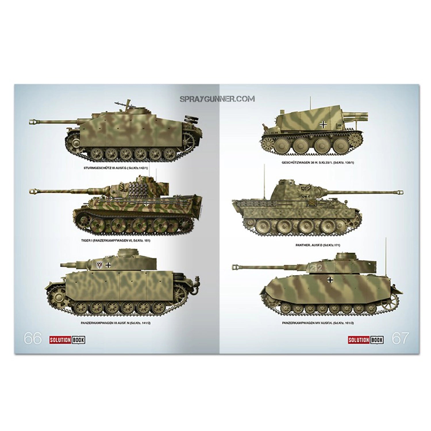 AMMO by MIG How to Paint WWII German Mid-War Vehicles SOLUTION BOOK 21 (Multilingual Book) - SprayGunner