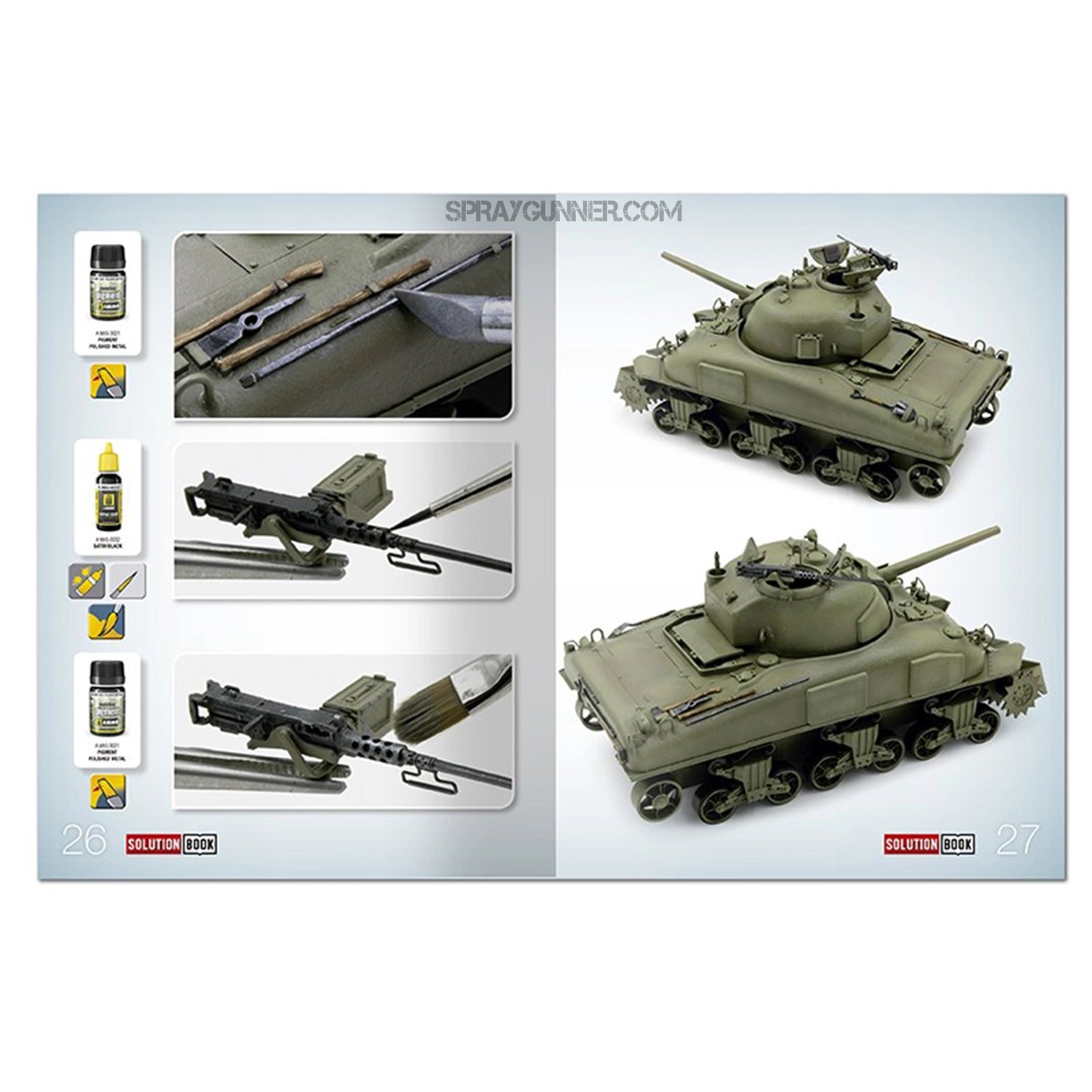 Ammo by MIG Publications SOLUTION BOOK 22 - How to Paint WWII USA ETO Vehicles (Multilingual Book) - SprayGunner