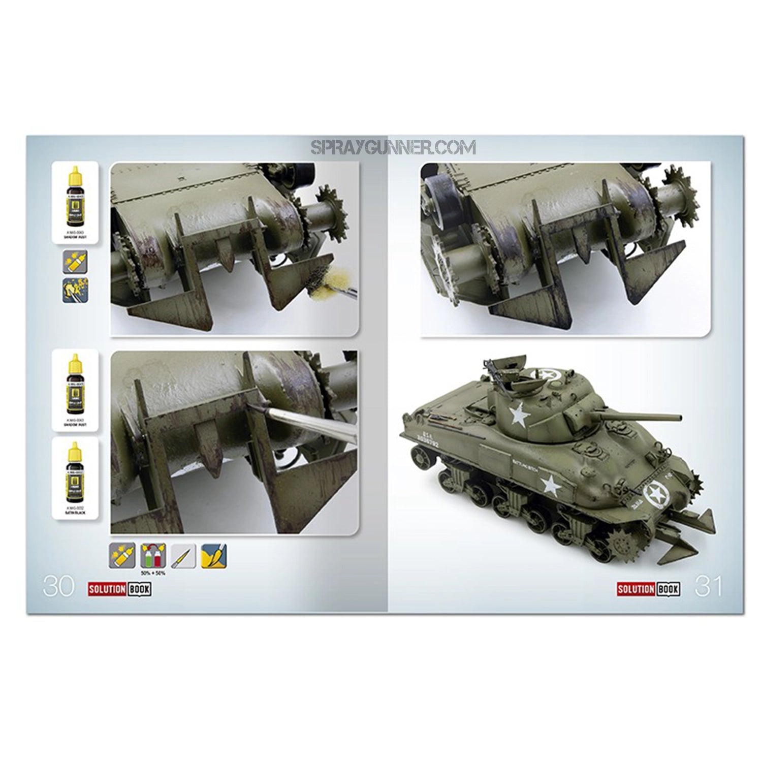 Ammo by MIG Publications SOLUTION BOOK 22 - How to Paint WWII USA ETO Vehicles (Multilingual Book) - SprayGunner