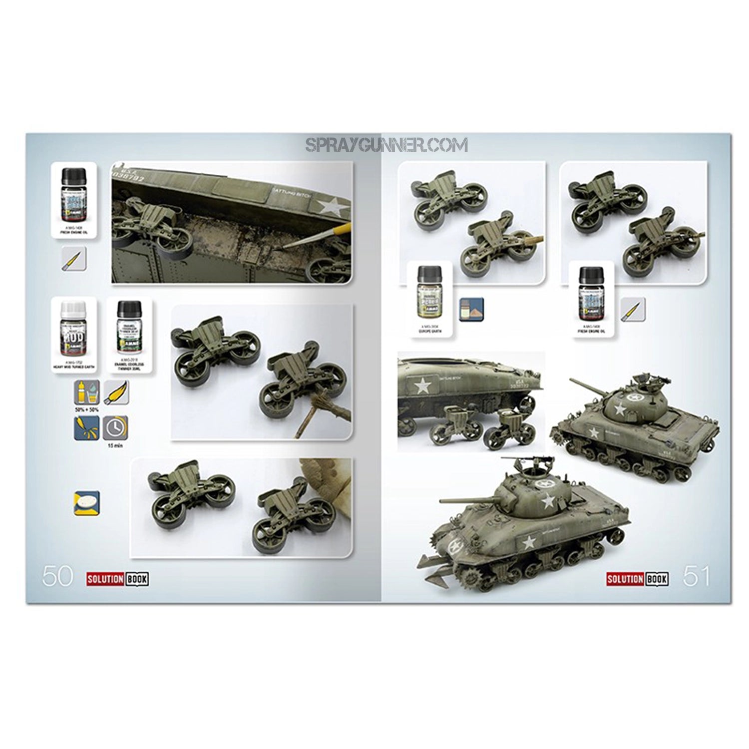 Ammo by MIG Publications SOLUTION BOOK 22 - How to Paint WWII USA ETO Vehicles (Multilingual Book) - SprayGunner