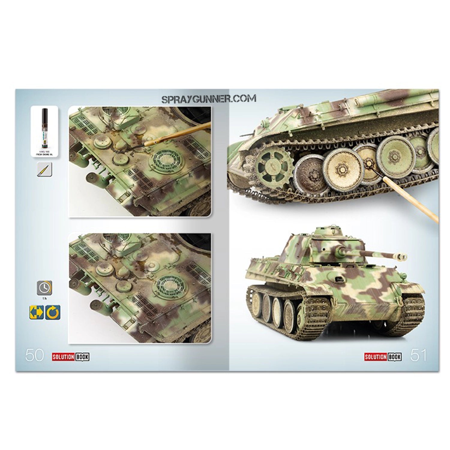 AMMO by MIG SOLUTION BOOK 23: Painting German Late War Vehicles to Remember WWII. A detailed tutorial on creating realistic weathering and painting effects.