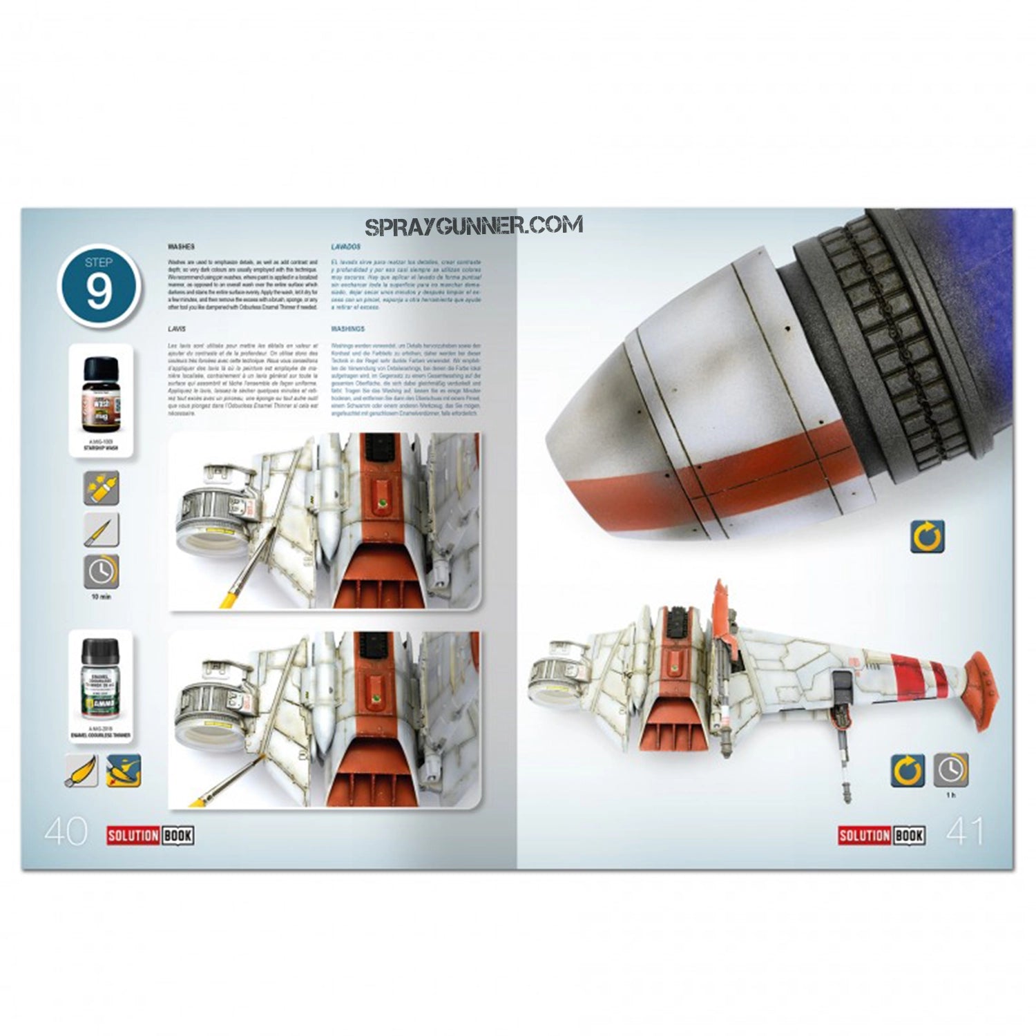 MIG SOLUTION: AMMO: A Guide to Painting Rebel Galactic Starships, Book 28. This comprehensive guide for scale model fans includes sophisticated weathering effects, professional procedures, and precise directions.