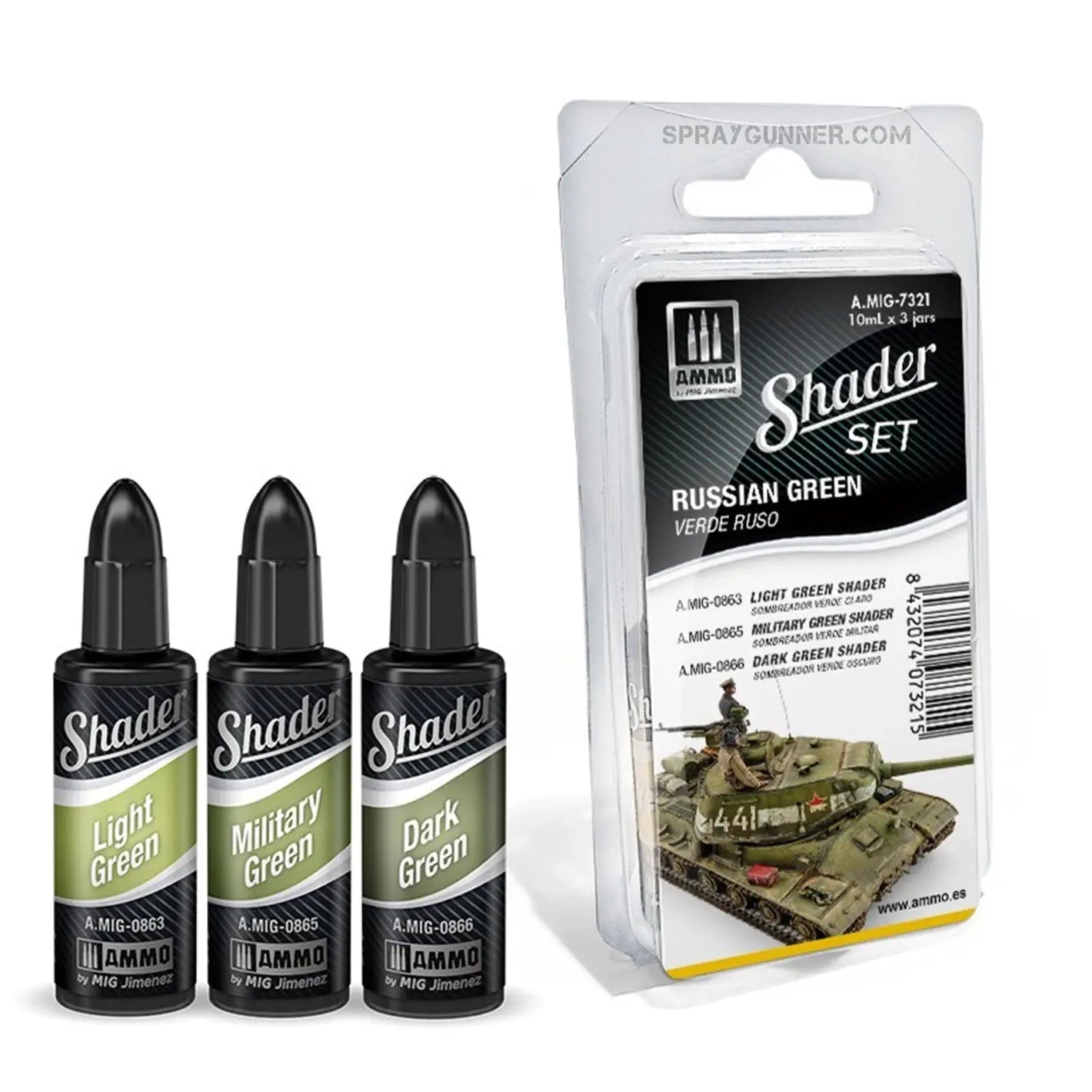 AMMO by MIG MATT SHADER Set Russian Green